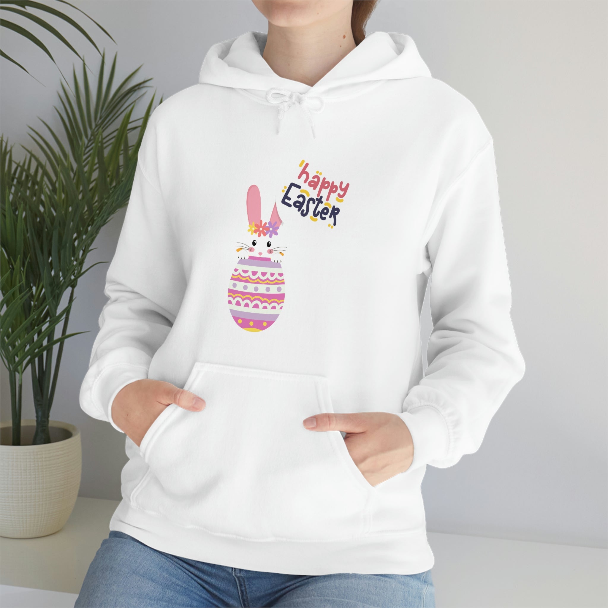 Happy Easter Day Bunny Unisex Heavy Blend™ Hooded Sweatshirt