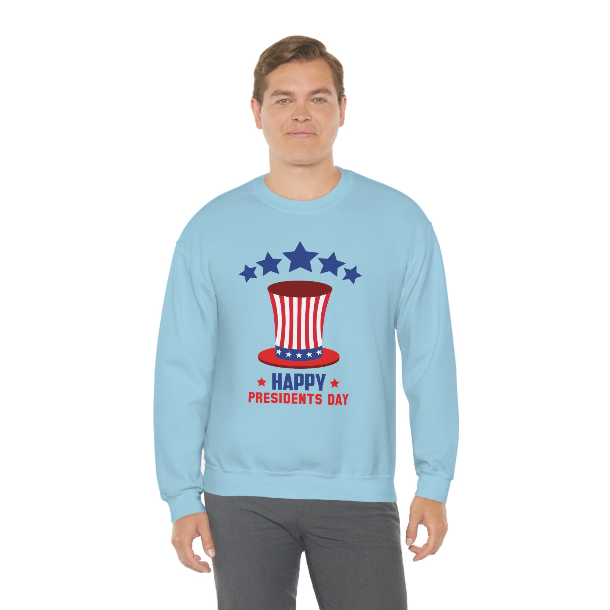 Happy President's Day Hat Unisex Heavy Blend™ Crewneck Sweatshirt