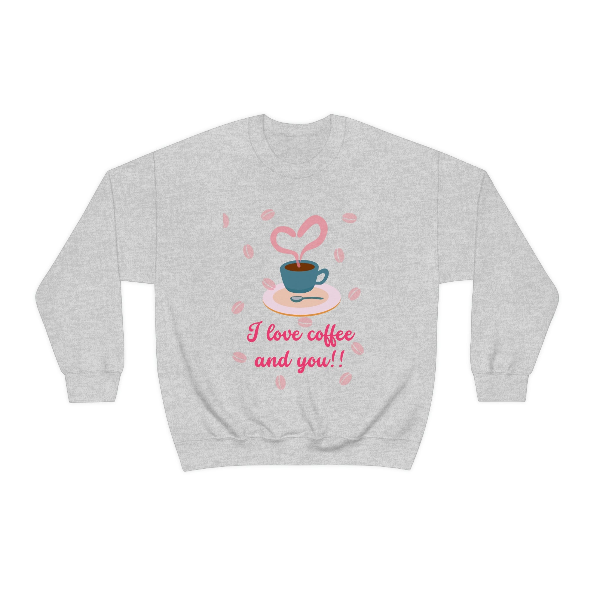 I Love Coffee & You!! Unisex Heavy Blend™ Crewneck Sweatshirt