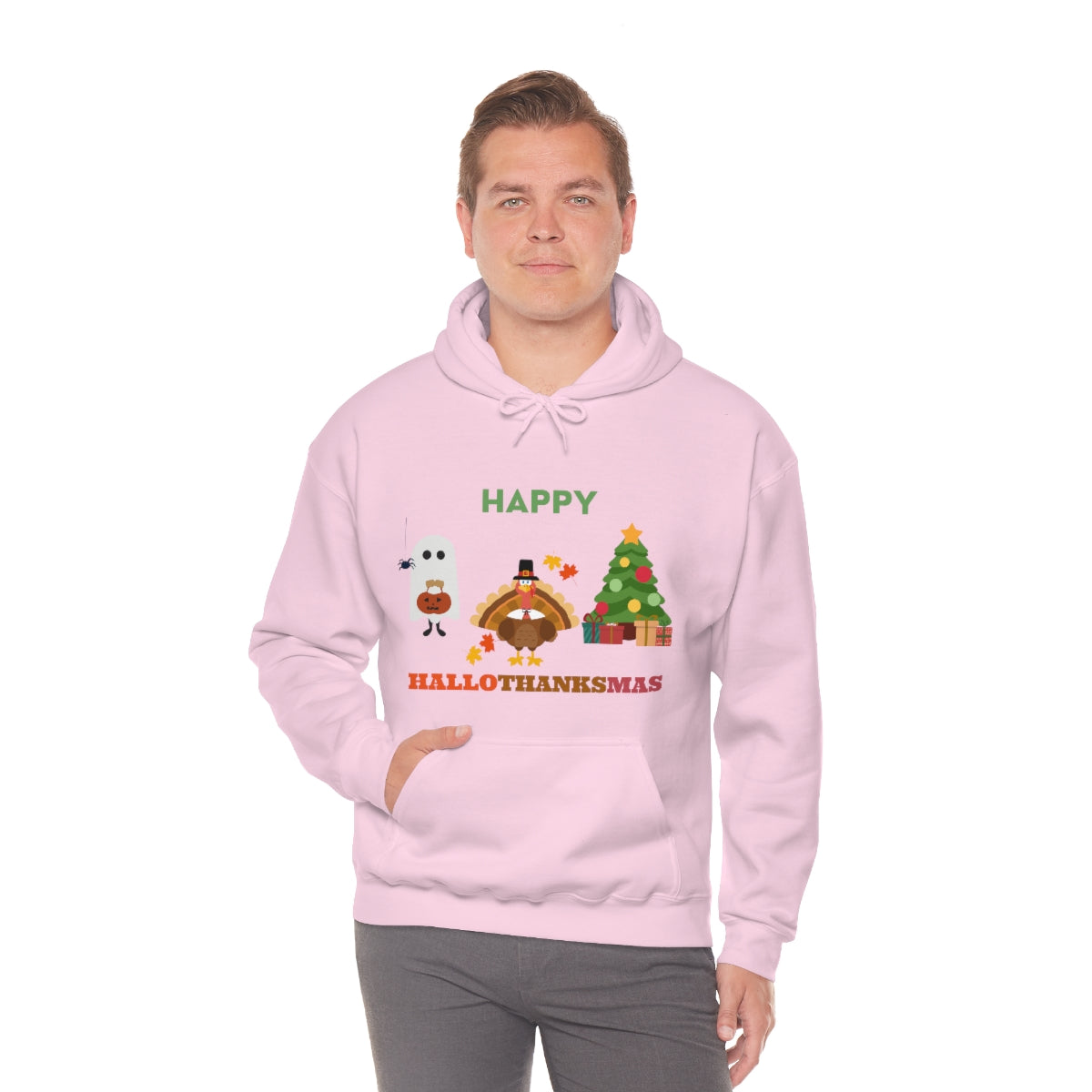 Happy Hallothanksmas Unisex Heavy Blend™ Hooded Sweatshirt