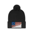 US Flag Pom Pom Beanie