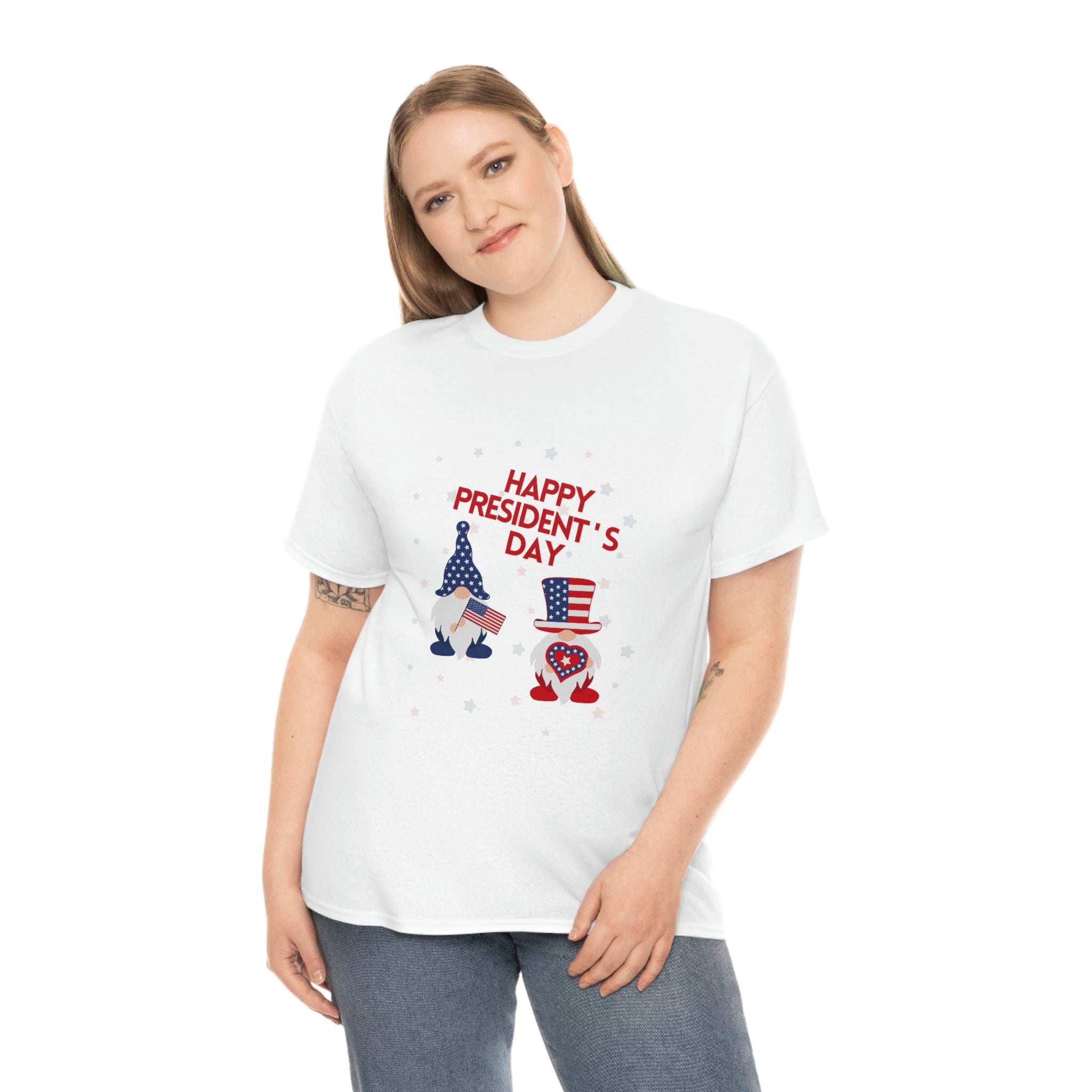 Happy President's Day Gnome Unisex Heavy Cotton Tee