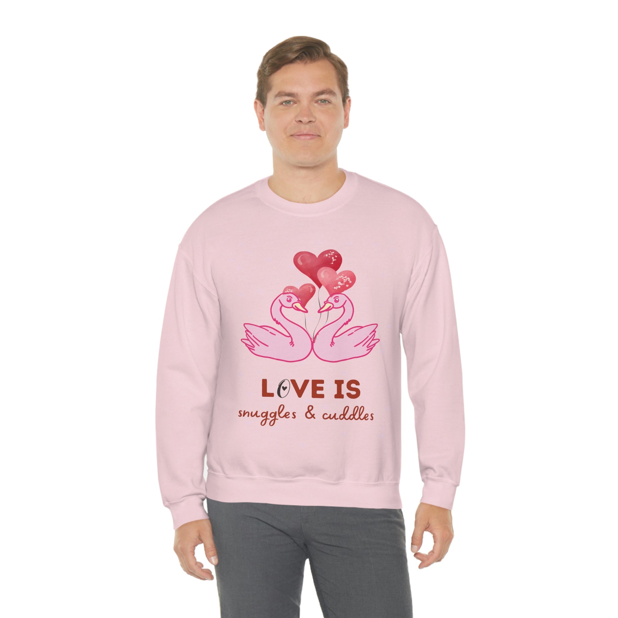 Love Is Snuggles & Cuddles Unisex Heavy Blend™ Crewneck Sweatshirt