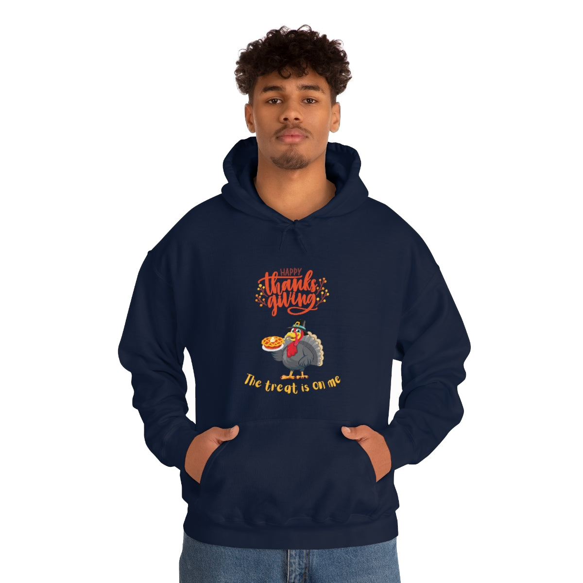 Happy Thanksgiving The Treat Is On Me Unisex Heavy Blend™ Hooded Sweatshirt