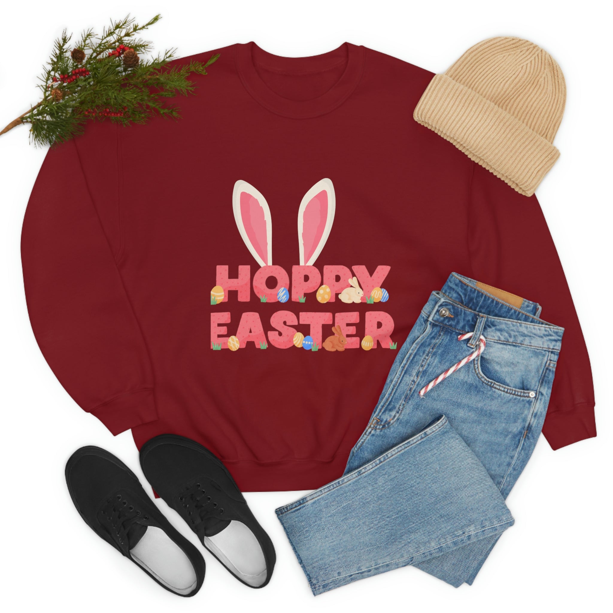 The Hoppy Easter Unisex Heavy Blend™ Crewneck Sweatshirt