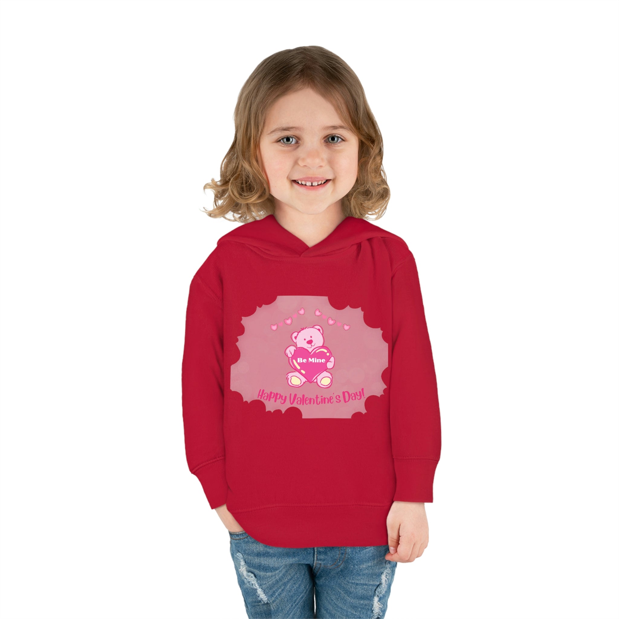 Happy Valentine's Day Be Mine Toddler Pullover Fleece Hoodie