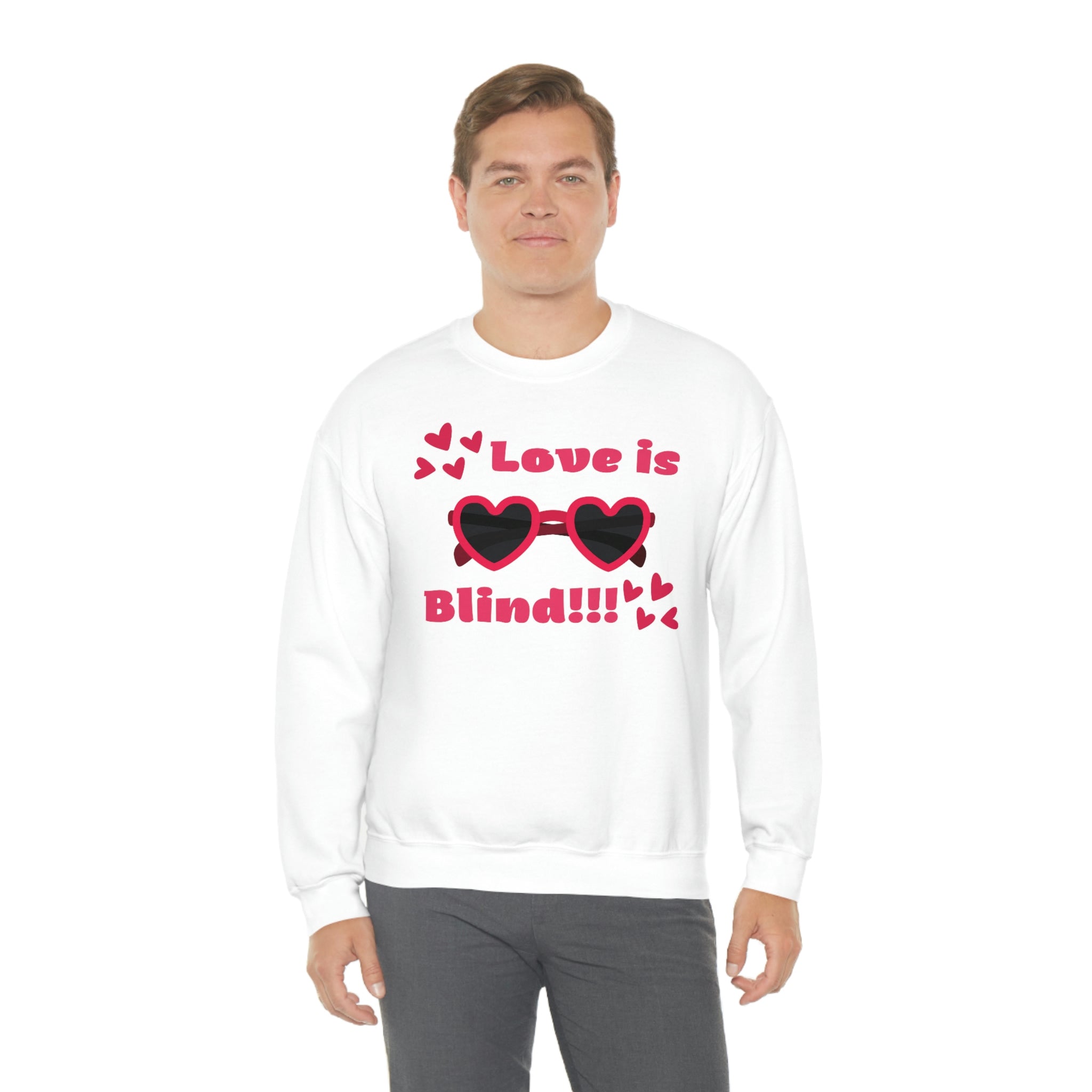 Love Is Blind!!! Unisex Heavy Blend™ Crewneck Sweatshirt