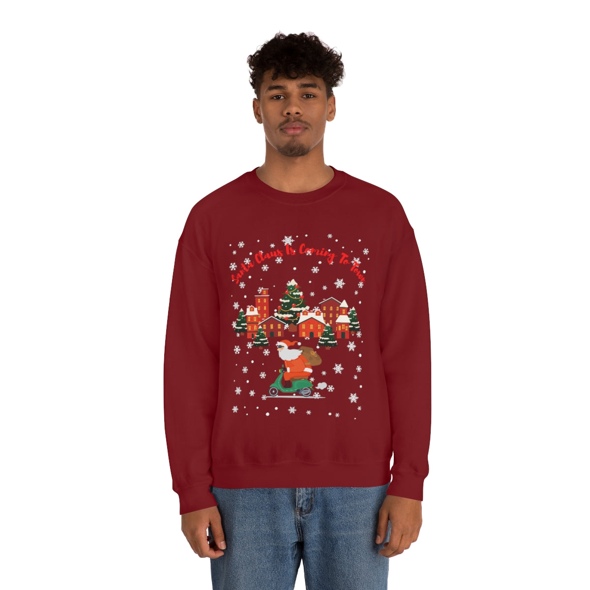 Santa Claus Is Coming To Town Unisex Heavy Blend™ Crewneck Sweatshirt