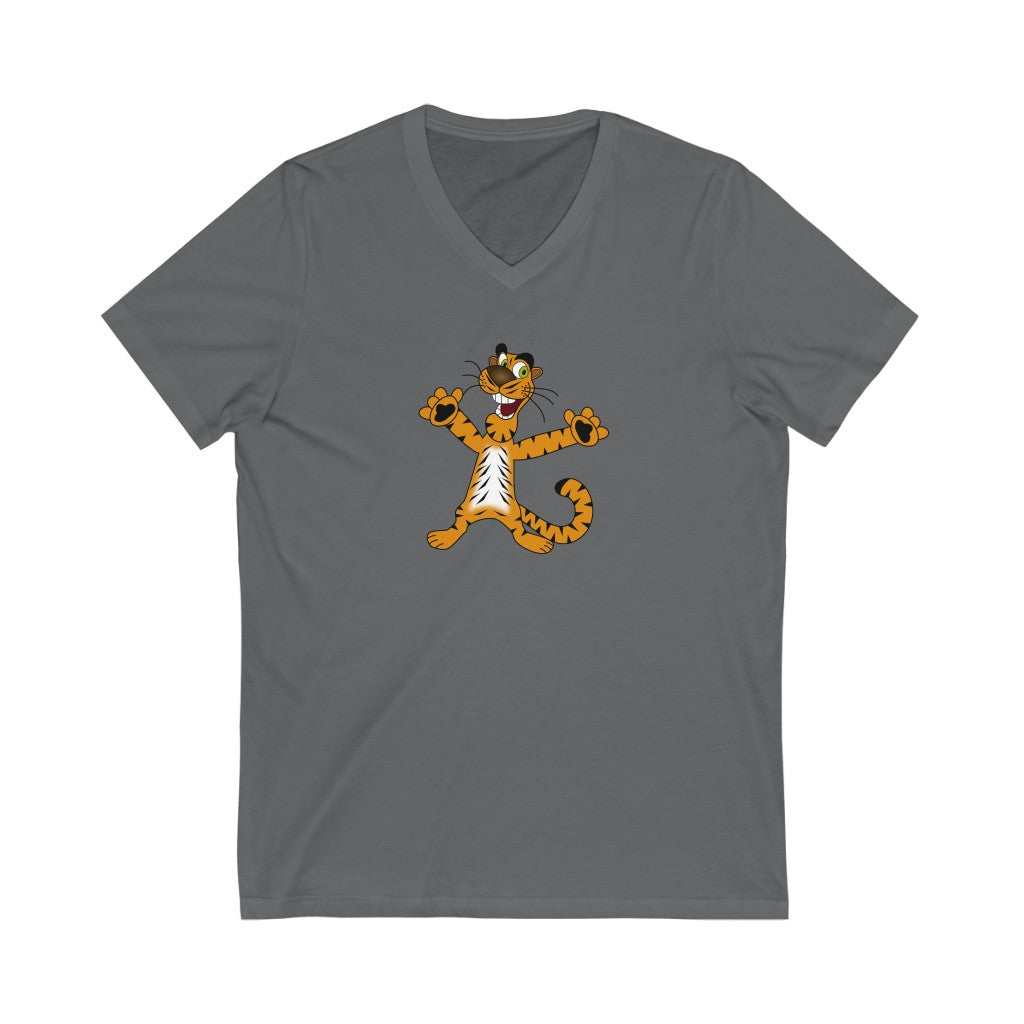 Tiger Unisex Jersey Short Sleeve V-Neck Tee