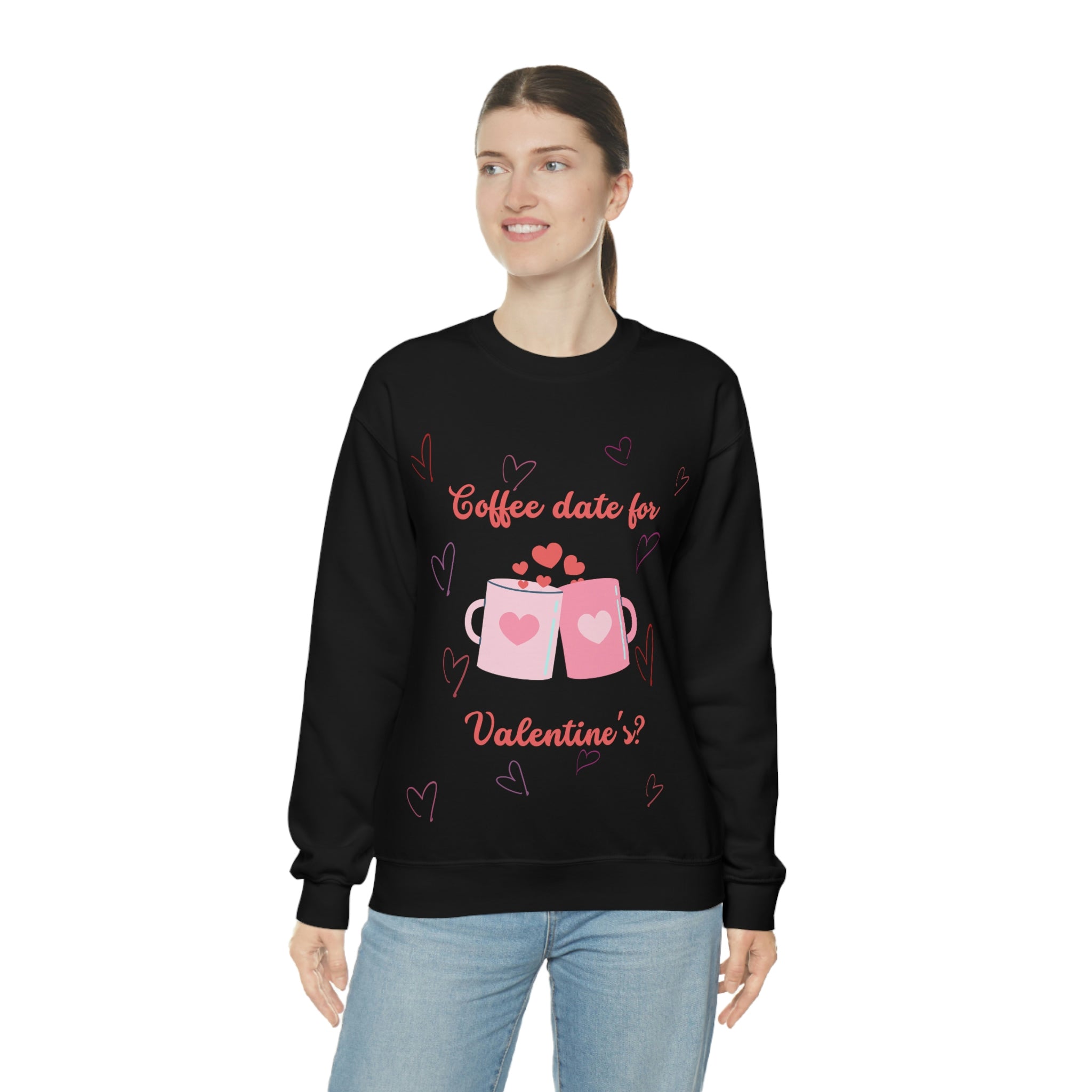 Coffee Date For Valentine's Unisex Heavy Blend™ Crewneck Sweatshirt