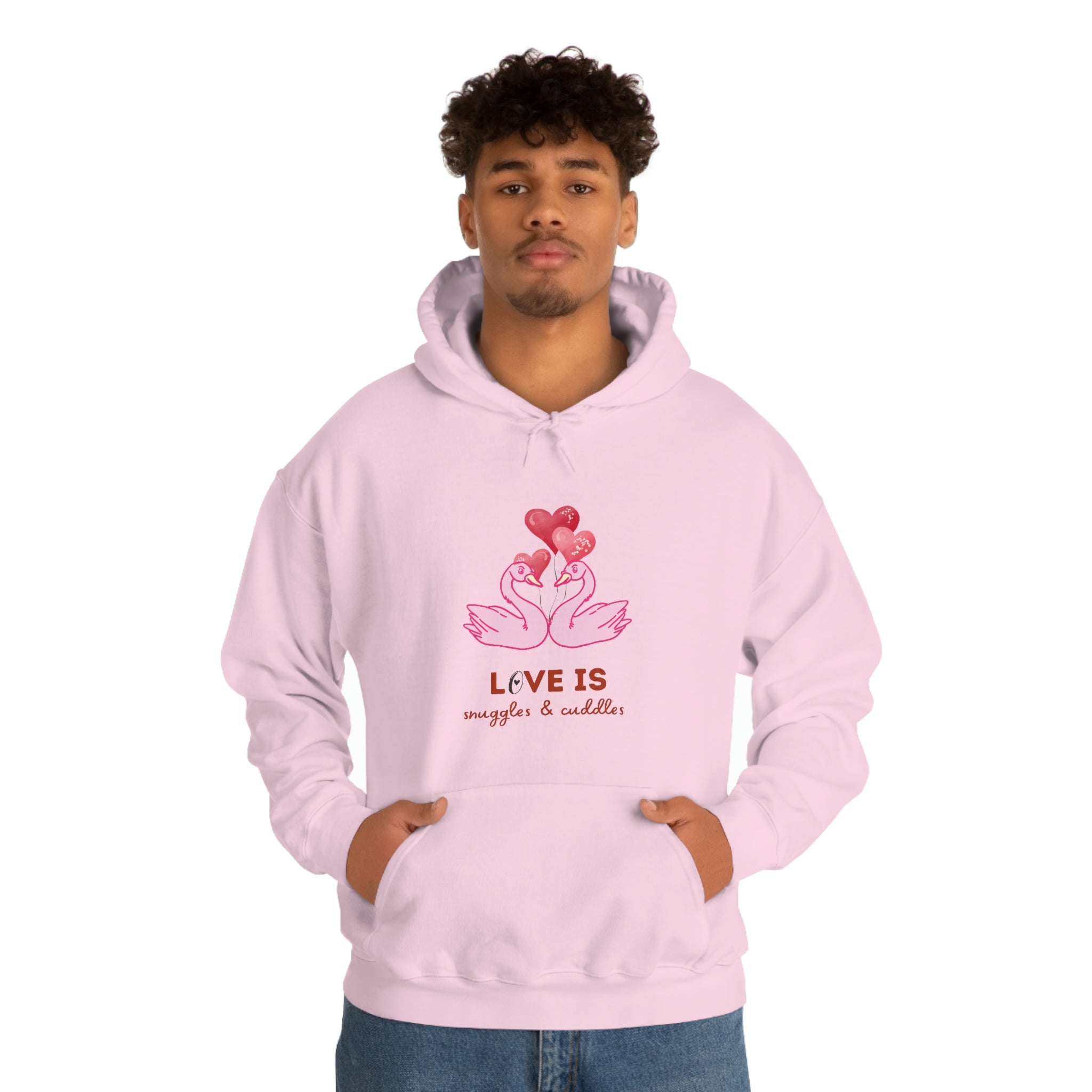 Love Is Snuggles & Cuddles Unisex Heavy Blend™ Hooded Sweatshirt