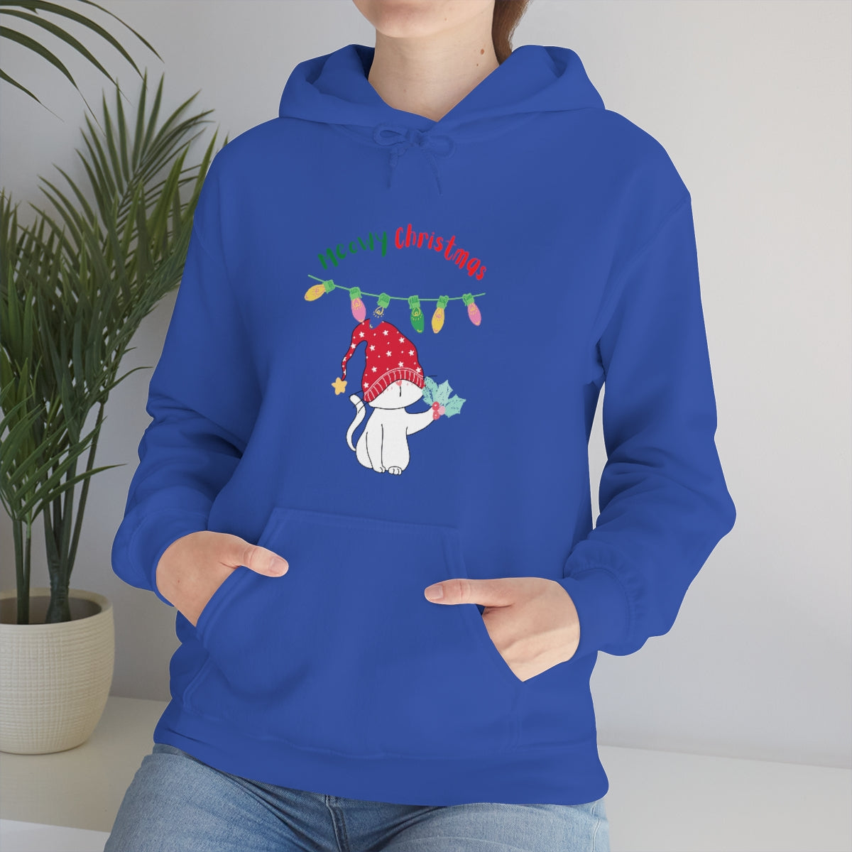 Meowy Christmas Heavy Blend™ Hooded Sweatshirt