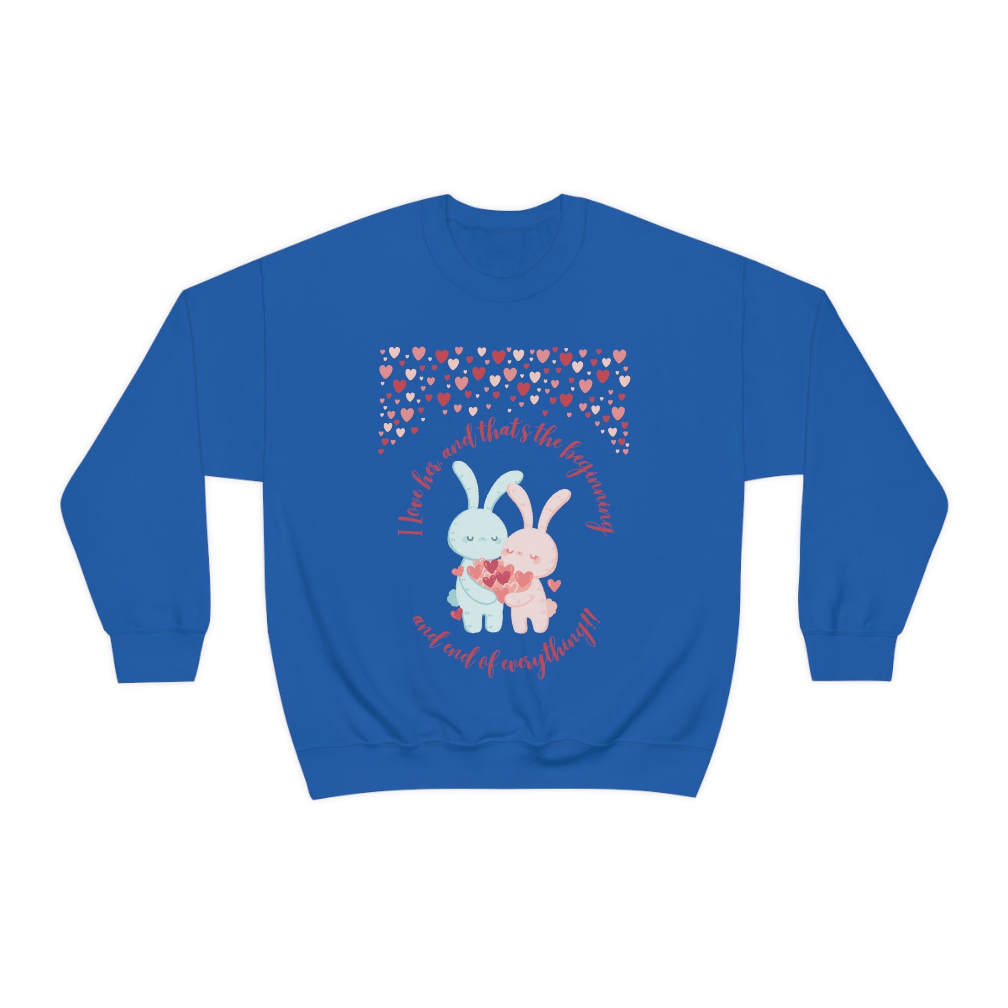 The I Love Her U & Me Unisex Heavy Blend™ Crewneck Sweatshirt