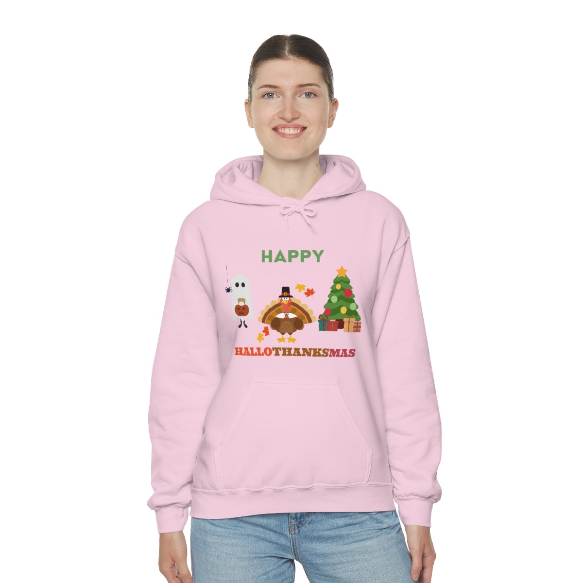 Happy Hallothanksmas Unisex Heavy Blend™ Hooded Sweatshirt