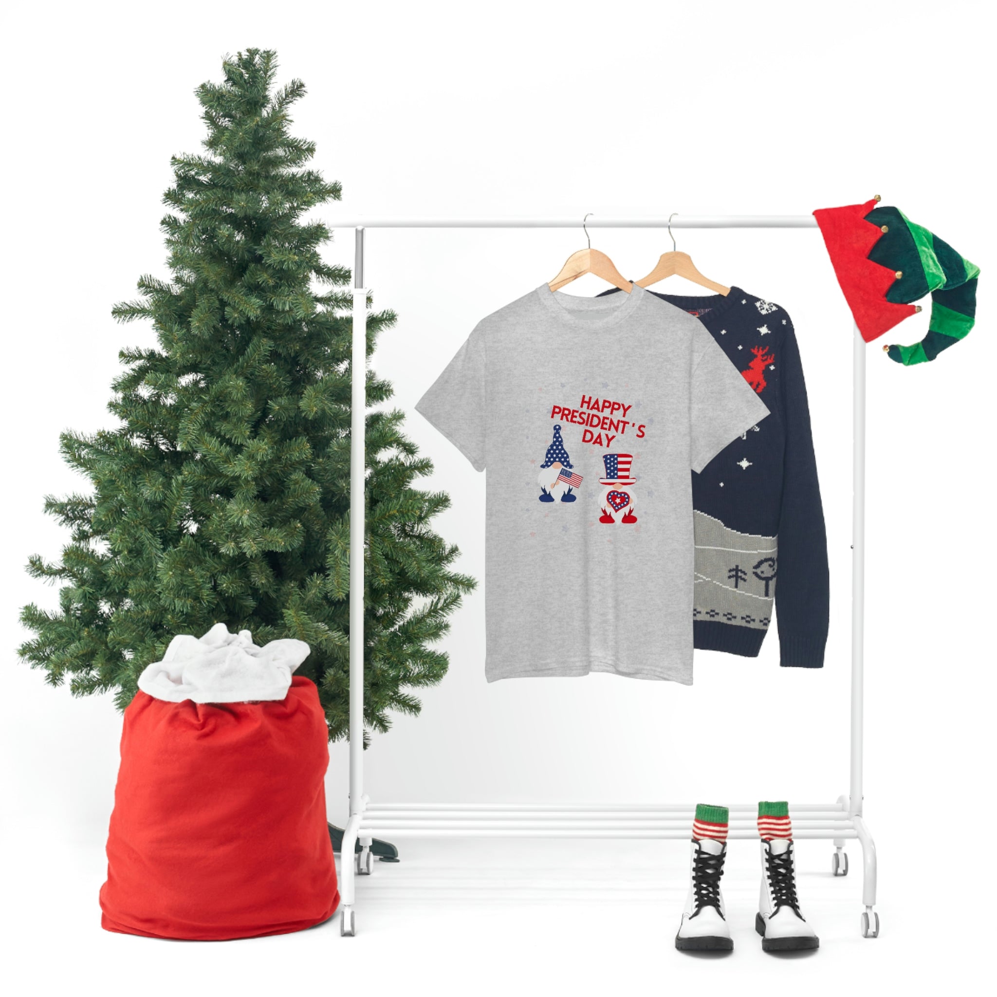 Happy President's Day Gnome Unisex Heavy Cotton Tee