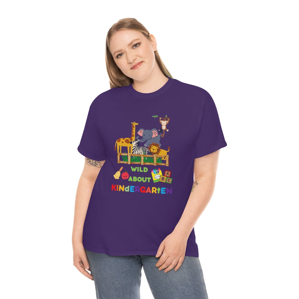 Wild About Kindergarten Unisex Heavy Cotton Tee