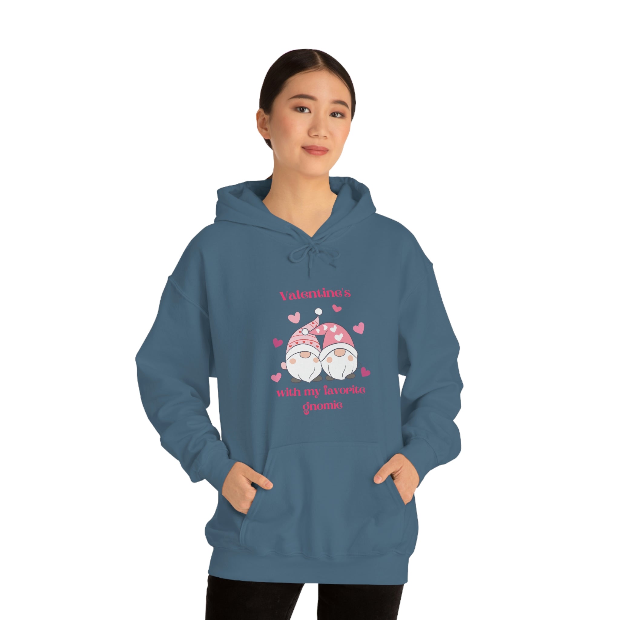 Valentine's With My Favorite Gnomie Unisex Heavy Blend™ Hooded Sweatshirt