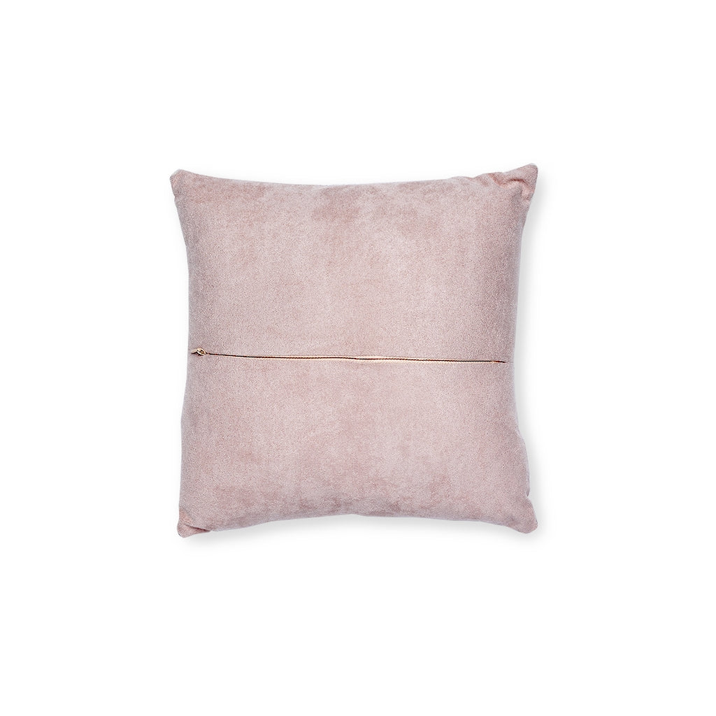 Little Hearts Square Pillow - Pink Back