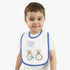 Spring Time Baby Contrast Trim Jersey Bib