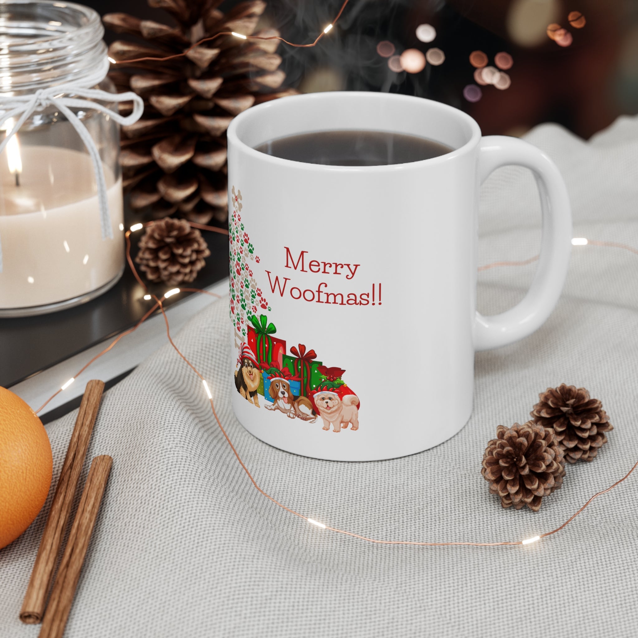 Merry Woolfmas Ceramic Mug 11oz