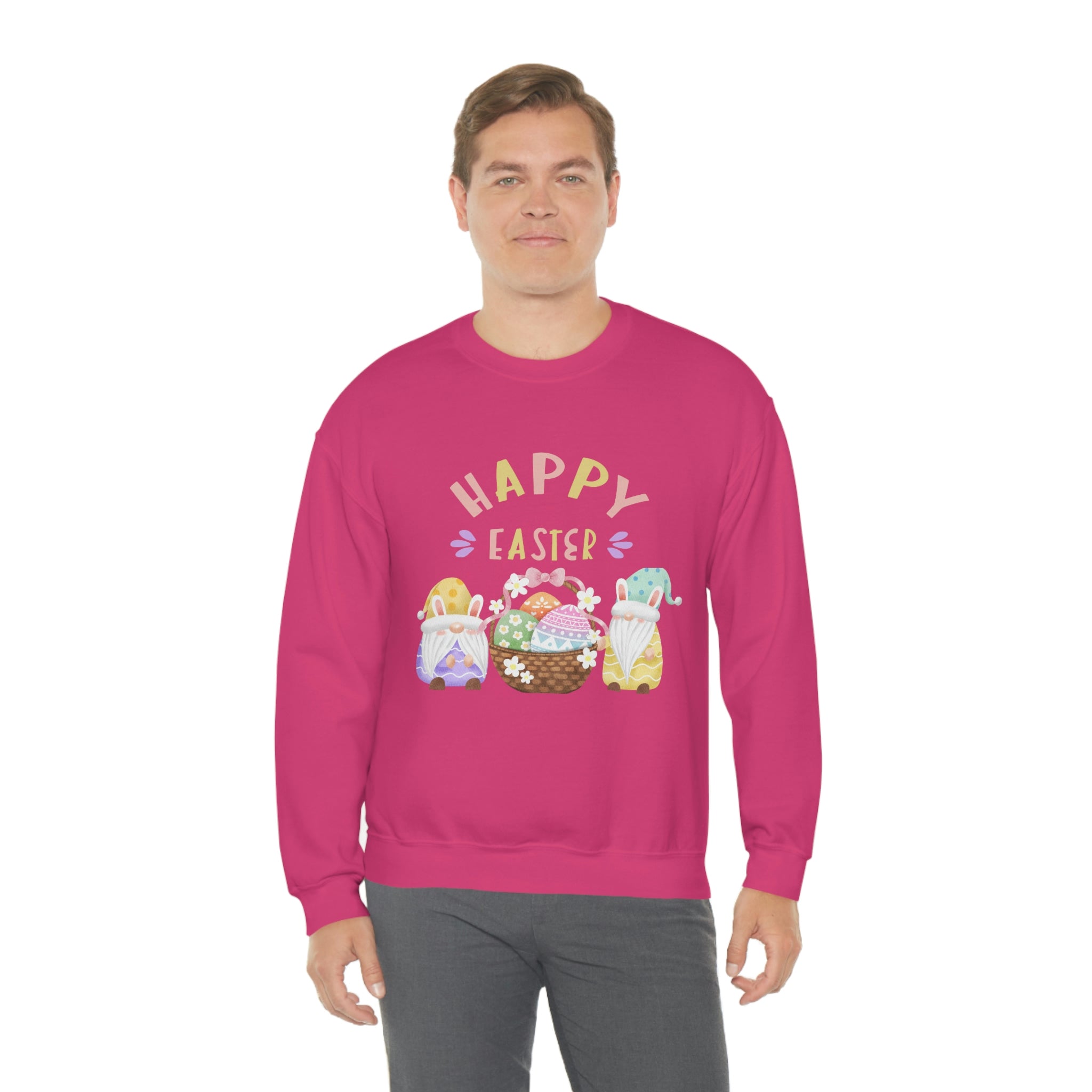 Happy Easter Gnome Unisex Heavy Blend™ Crewneck Sweatshirt