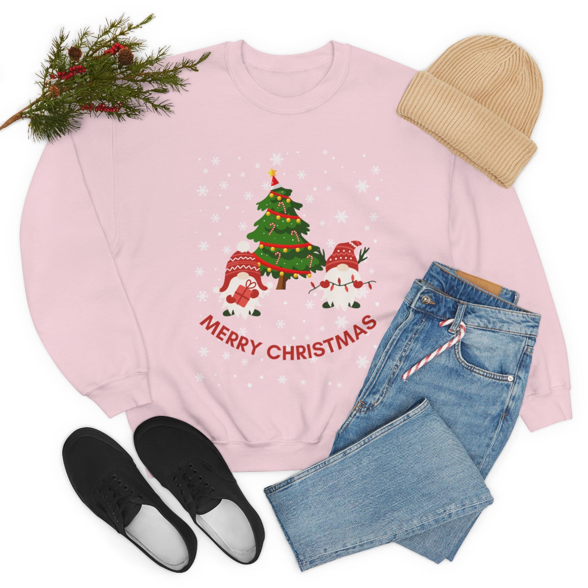 Merry & Bright Holidays Christmas Unisex Heavy Blend™ Crewneck Sweatshirt