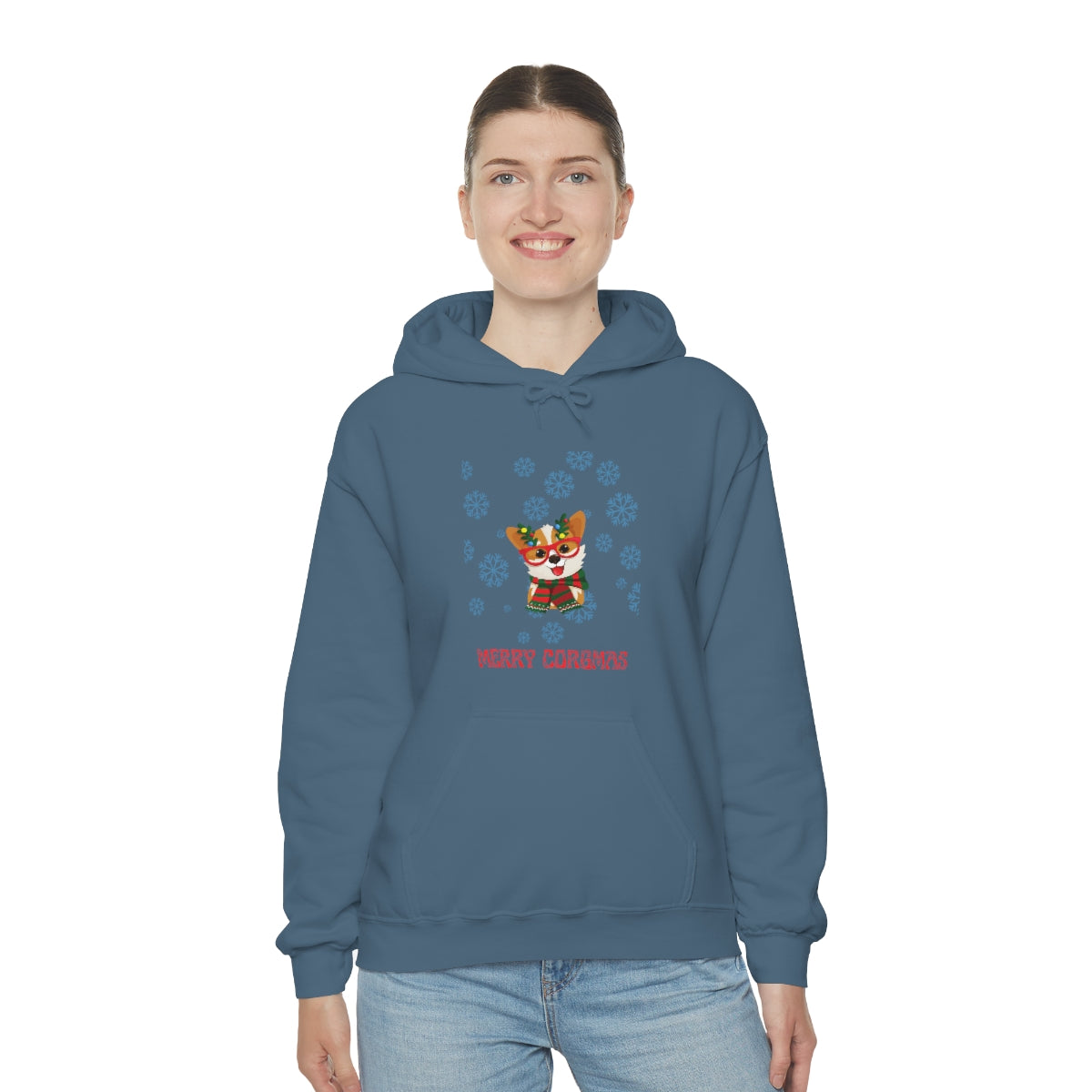 Merry Corgmas Unisex Heavy Blend™ Hooded Sweatshirt