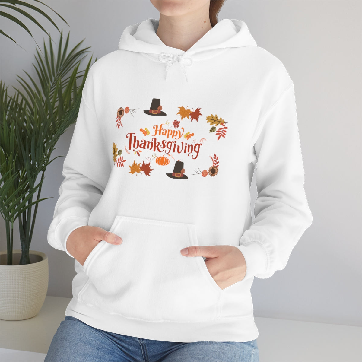 Happy Thanksgiving Unisex Heavy Blend™ Hooded Sweatshirt