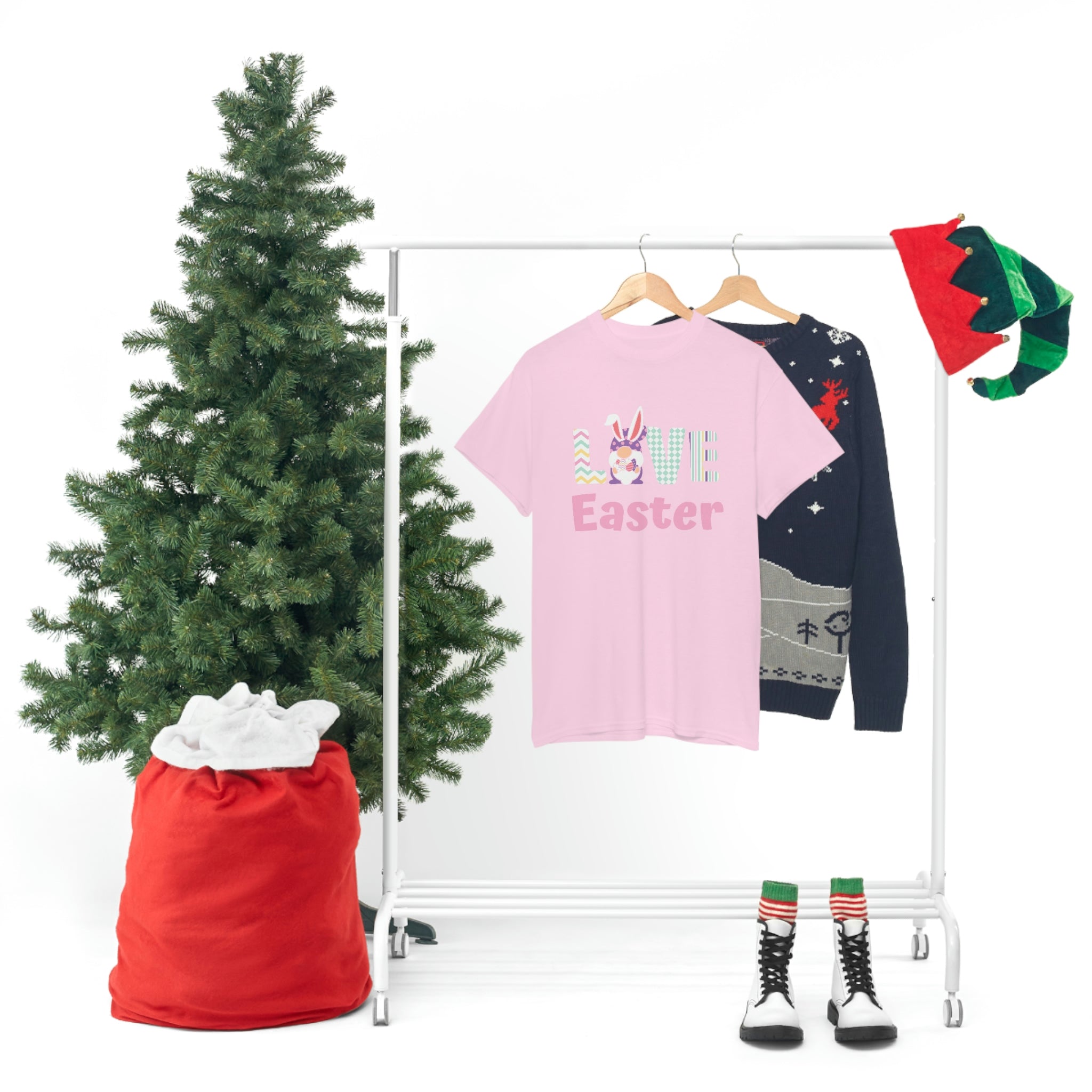 Gnome Love Easter Unisex Heavy Cotton Tee