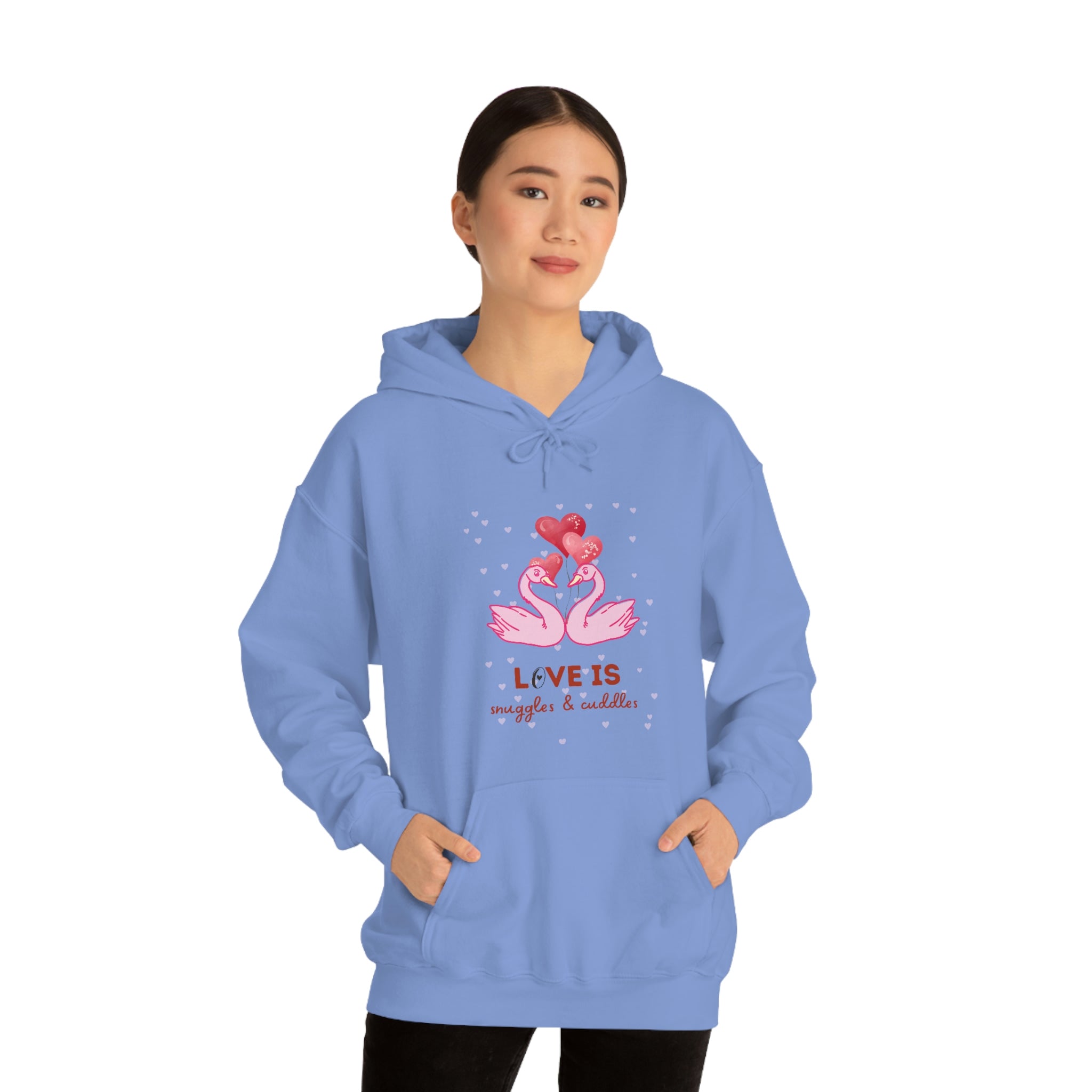 Love Is Snuggles & Cuddles Unisex Heavy Blend™ Hooded Sweatshirt