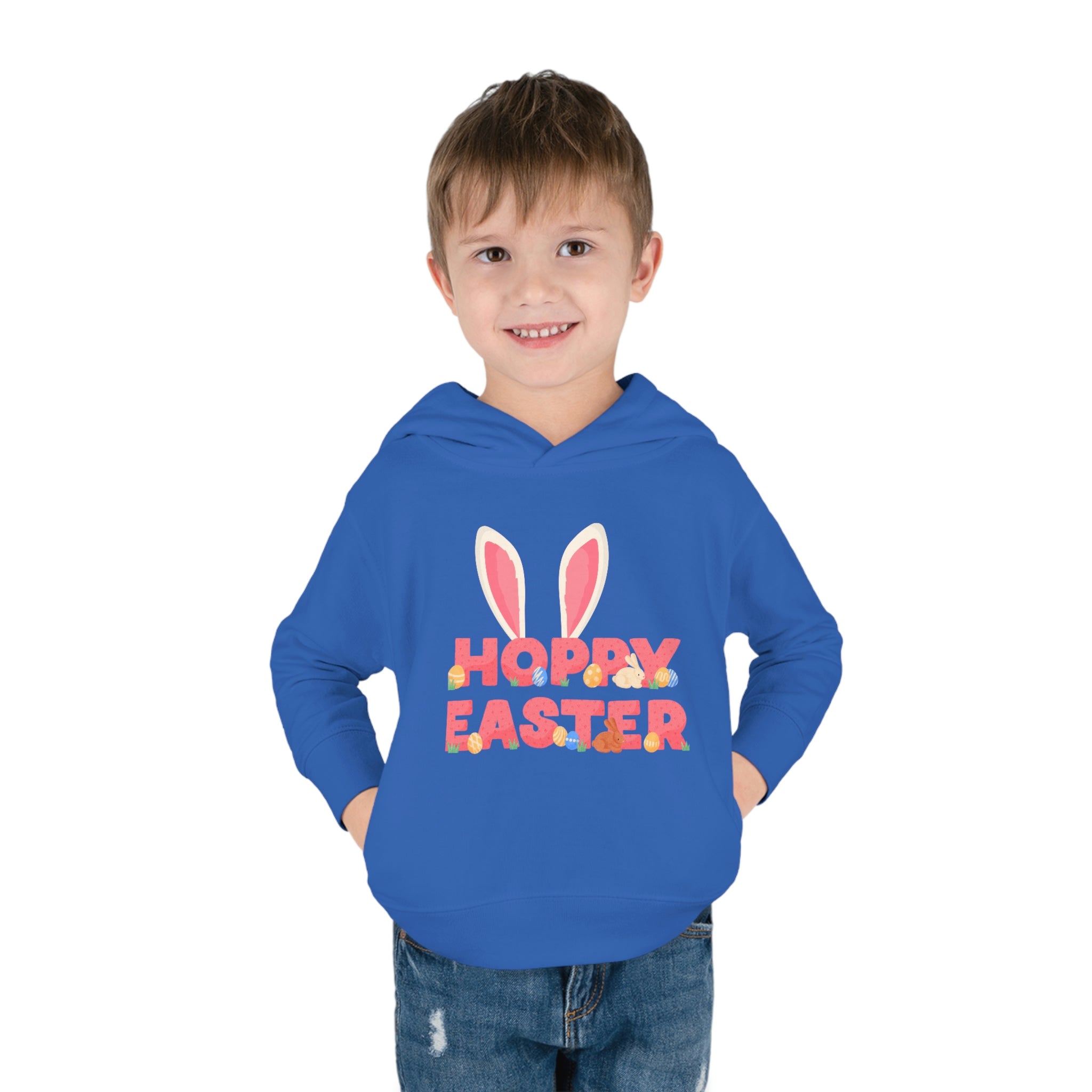 The Hoppy Easter Toddler Pullover Fleece Hoodie