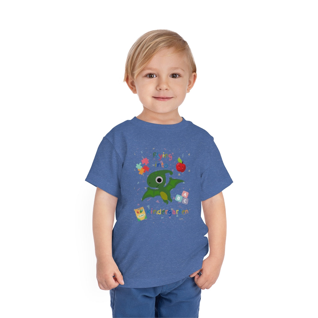 Flying Into Kindergarten Toddler Short Sleeve Tee