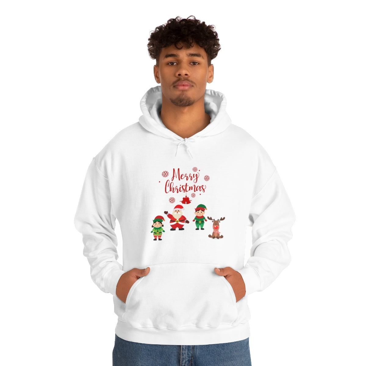 Merry Christmas From Santa & Helpers Unisex Heavy Blend™ Hooded Sweatshirt