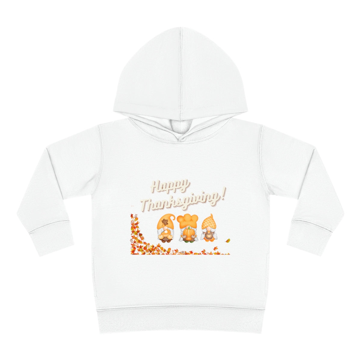 Happy Thanksgiving Gnome Toddler Pullover Fleece Hoodie