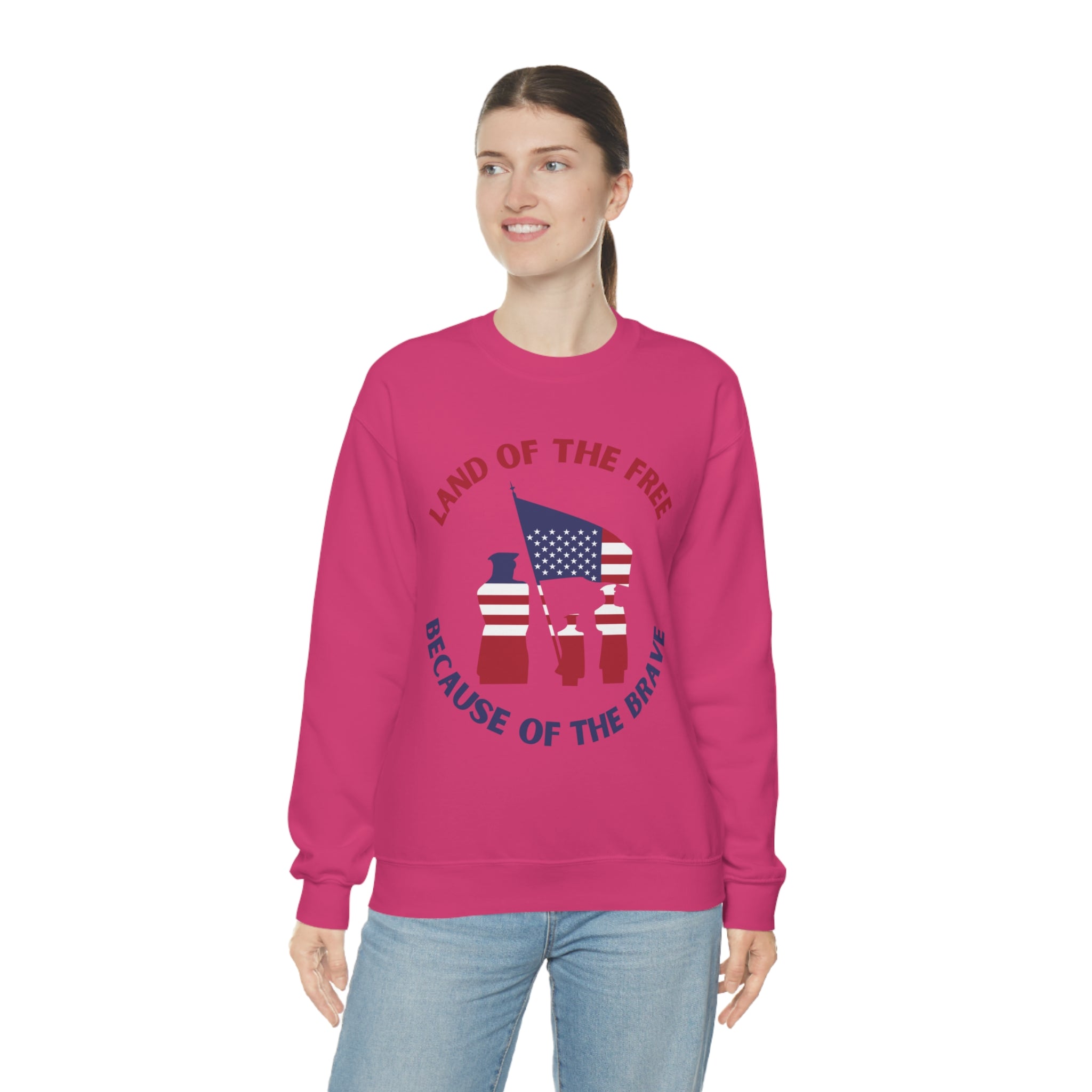 Memorial Day Land Of The Free Unisex Heavy Blend™ Crewneck Sweatshirt