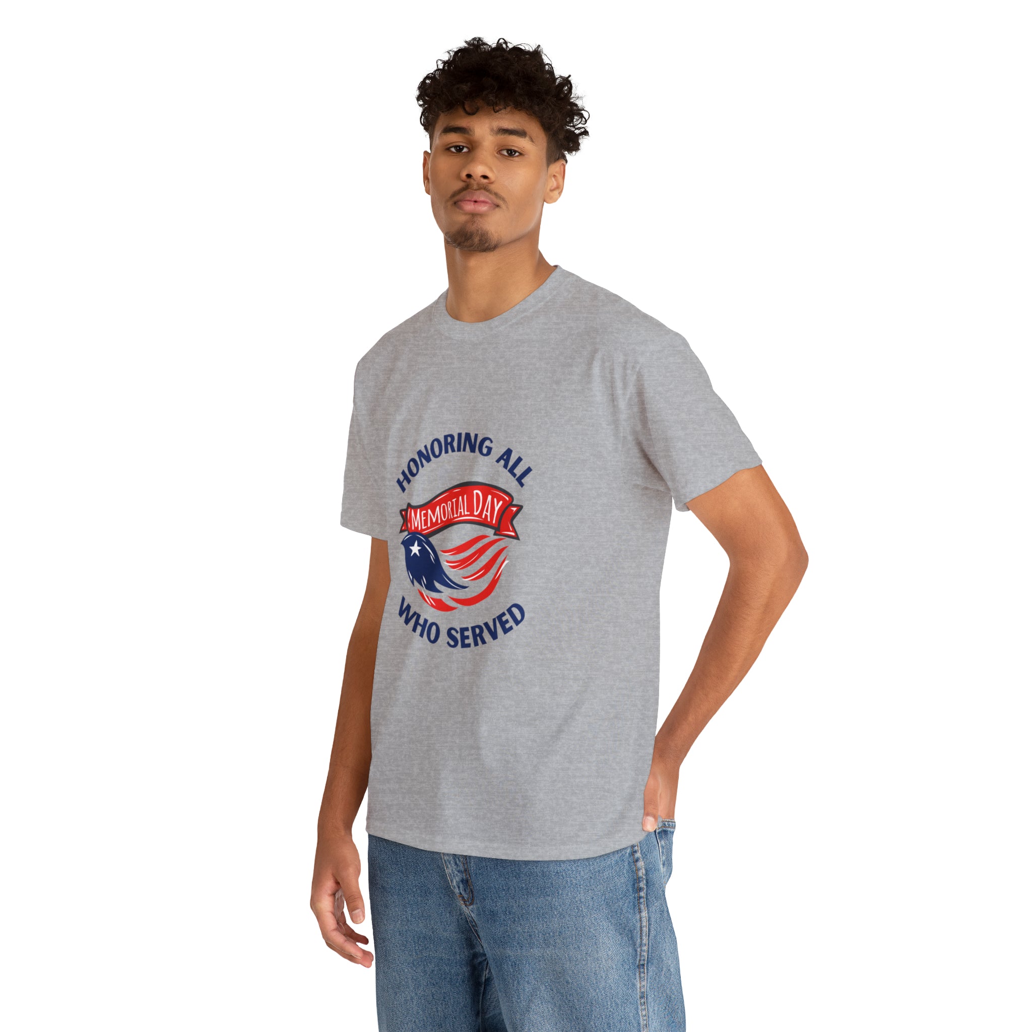 Memorial Day Honoring All Who Served Unisex Heavy Cotton Tee