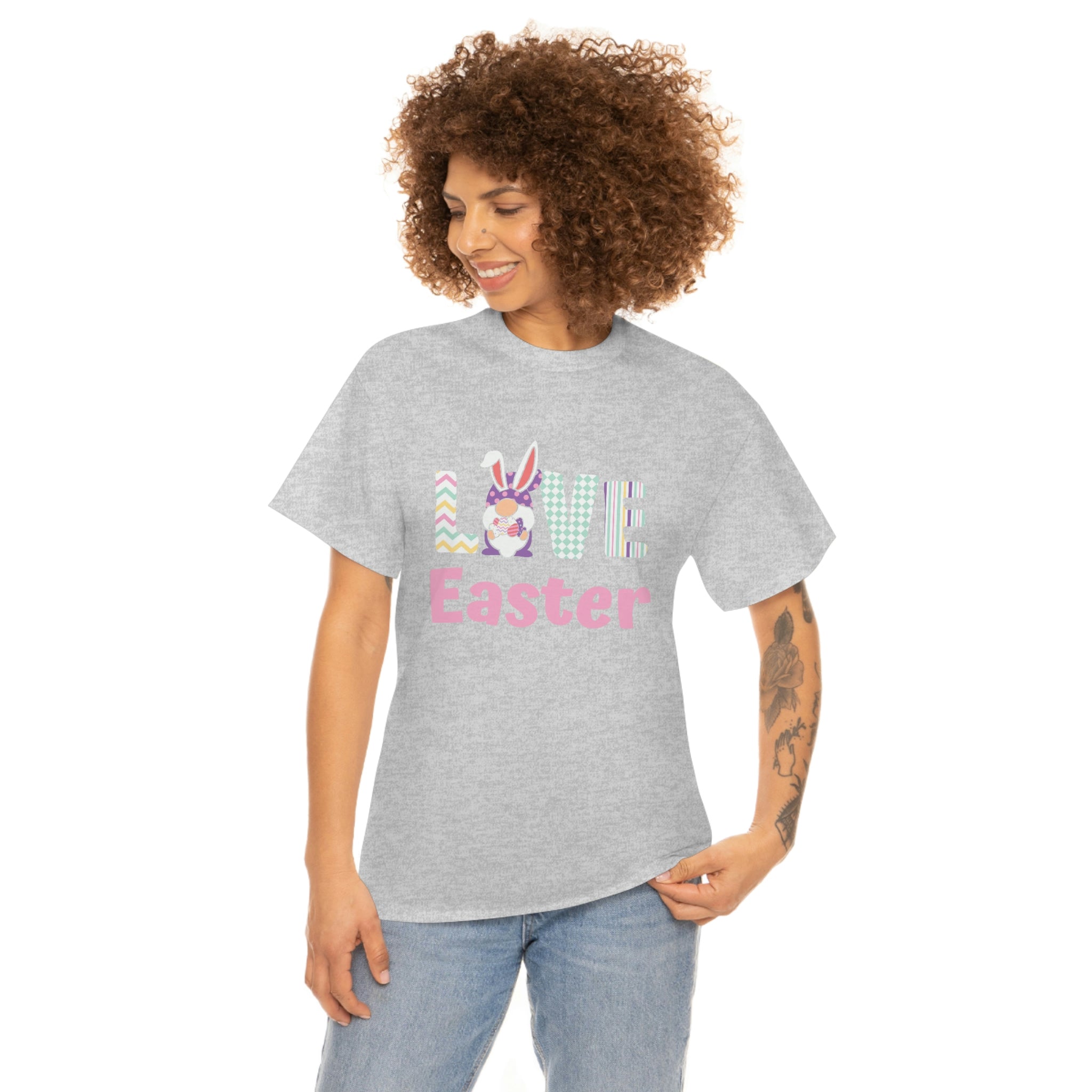 Gnome Love Easter Unisex Heavy Cotton Tee