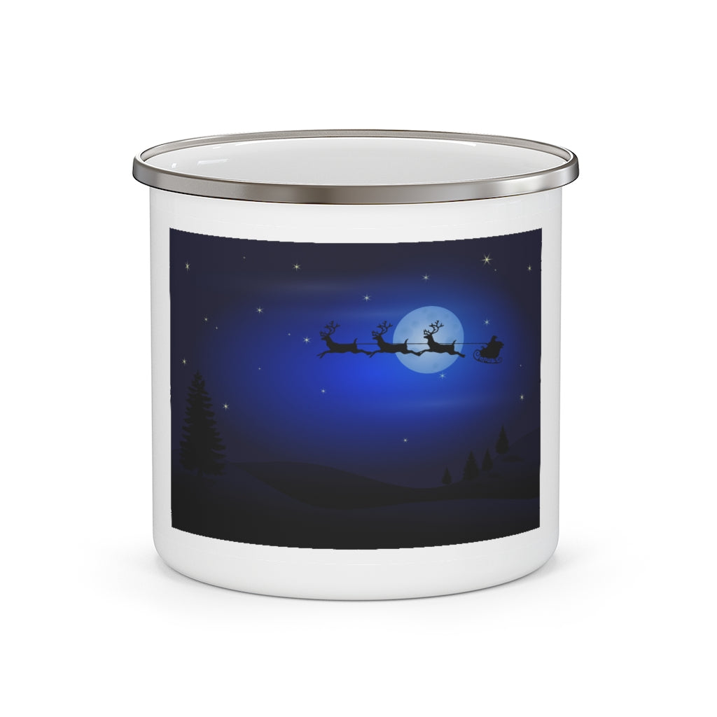 Merry Christmas Enamel Camping Mug