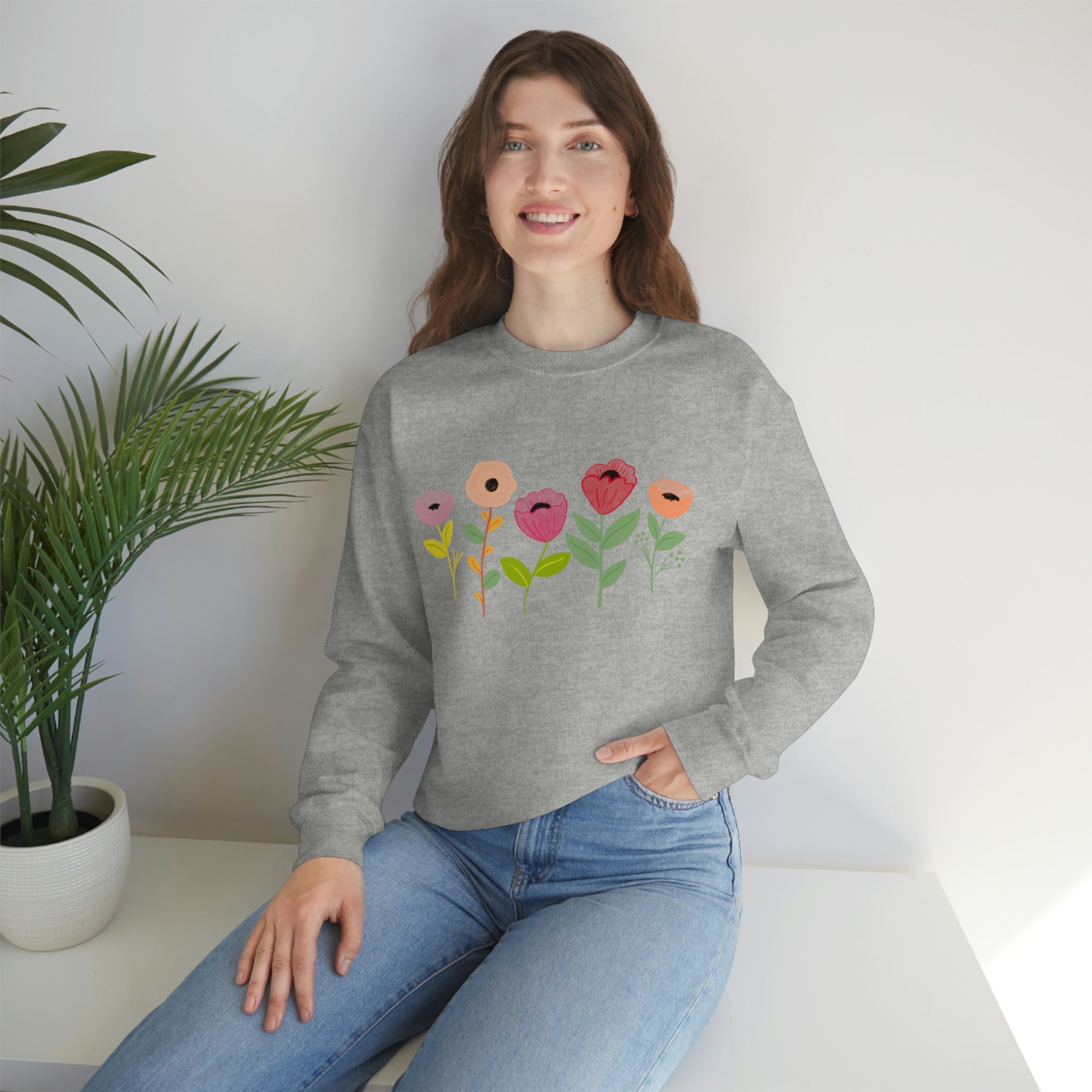 Spring Flowers Unisex Heavy Blend™ Crewneck Sweatshirt