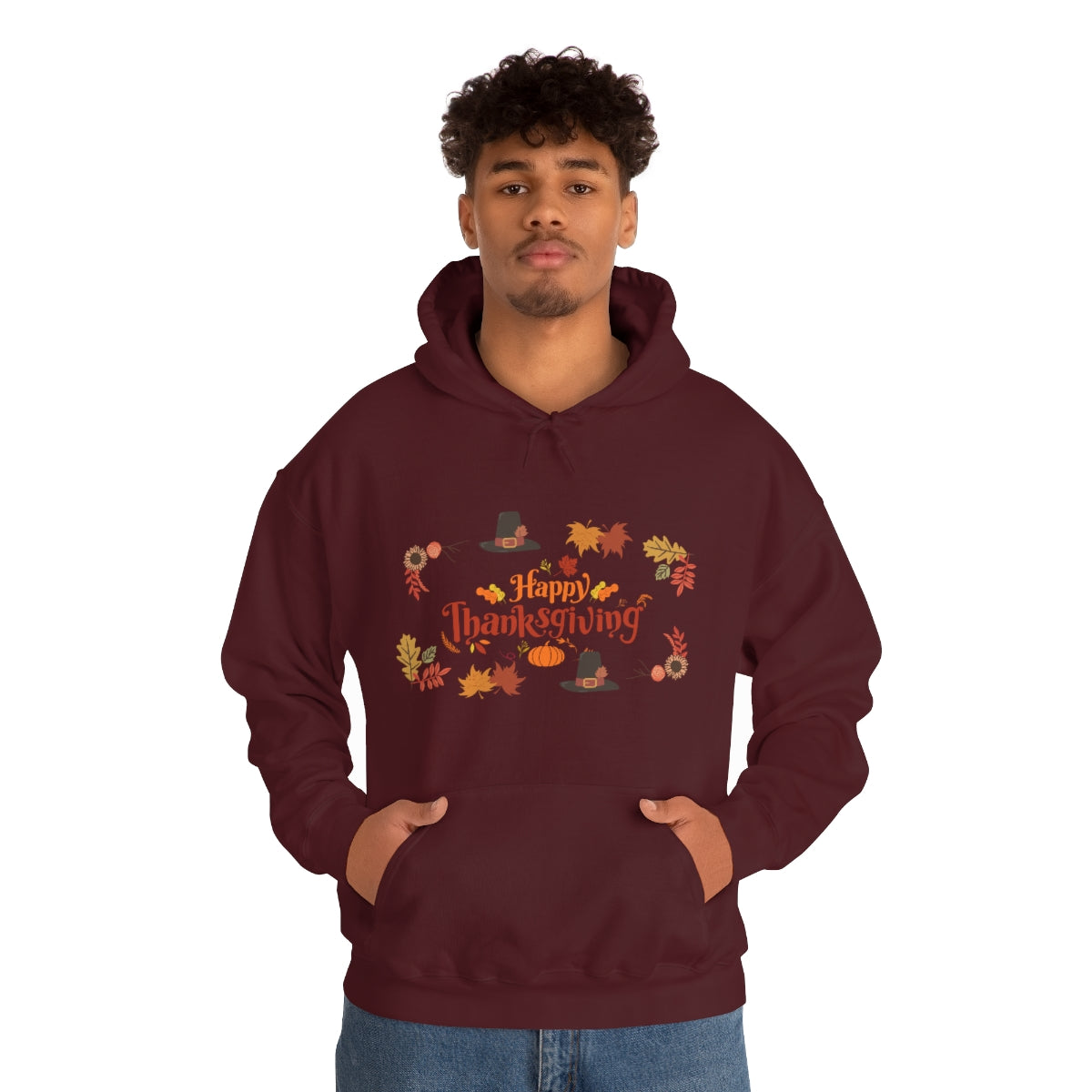 Happy Thanksgiving Unisex Heavy Blend™ Hooded Sweatshirt