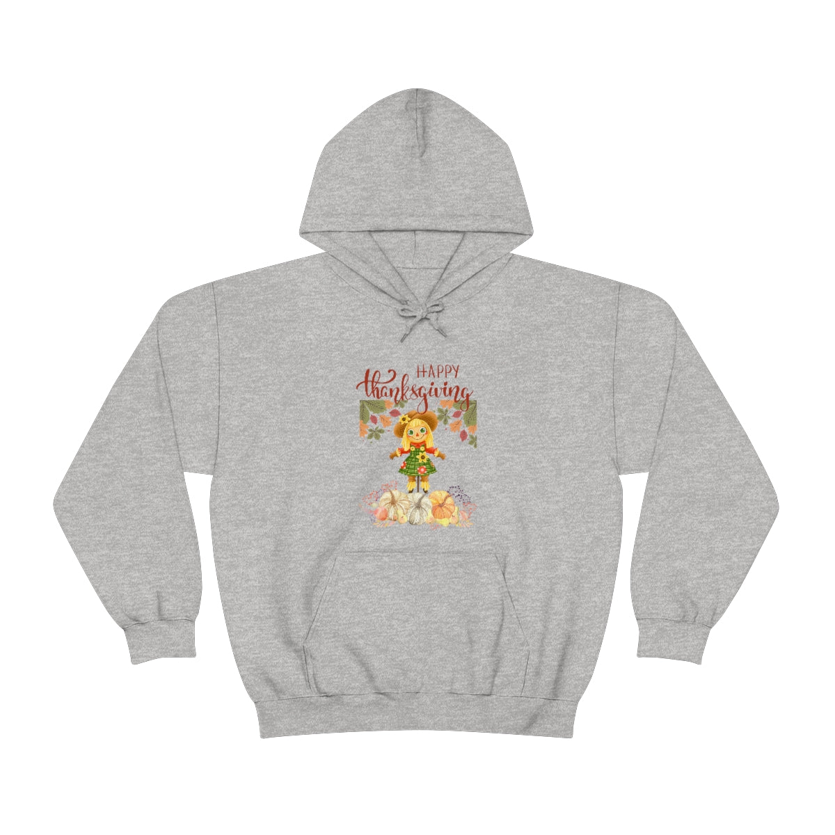 Scarecrow Happy Thanksgiving Unisex Heavy Blend™ Hooded Sweatshirt