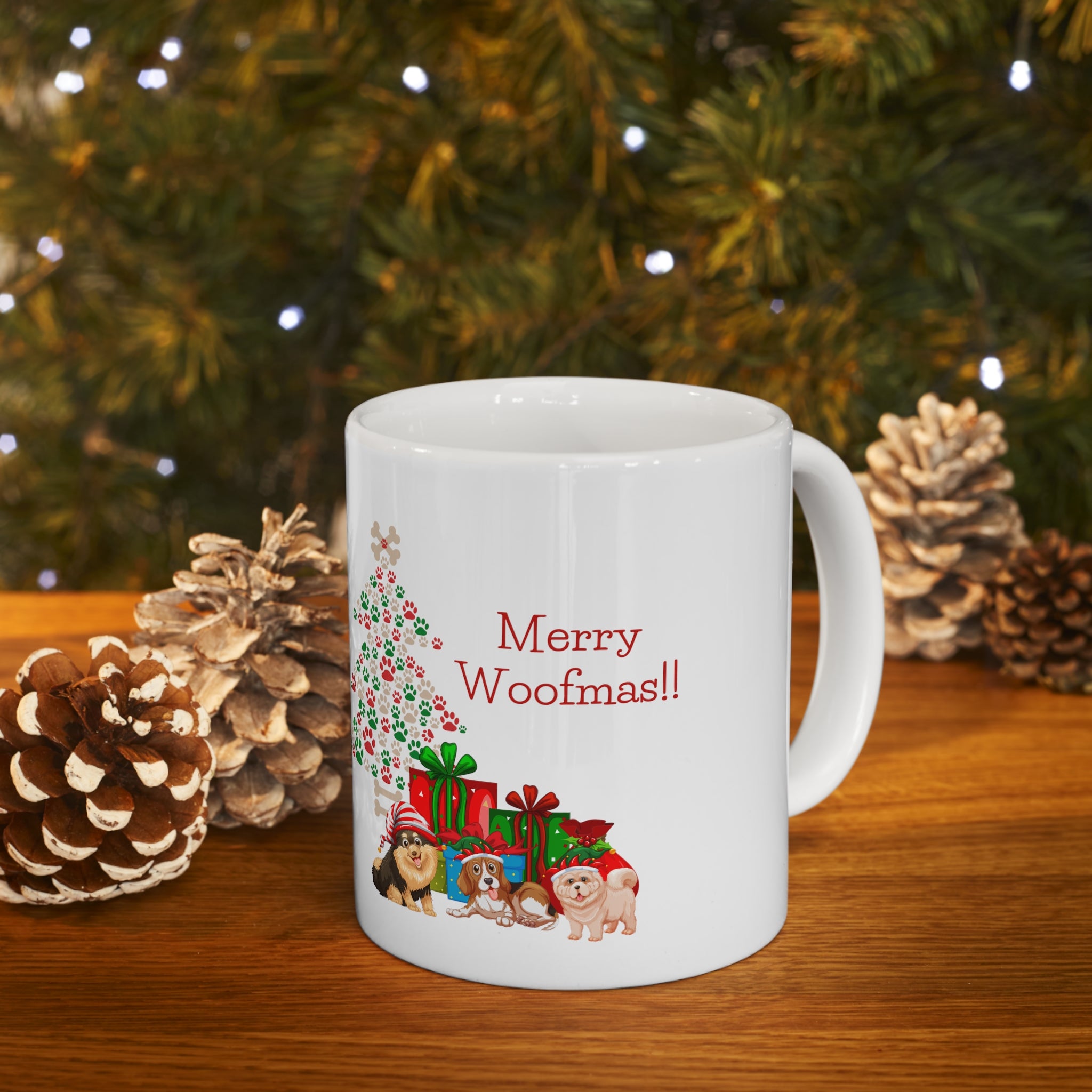 Merry Woolfmas Ceramic Mug 11oz