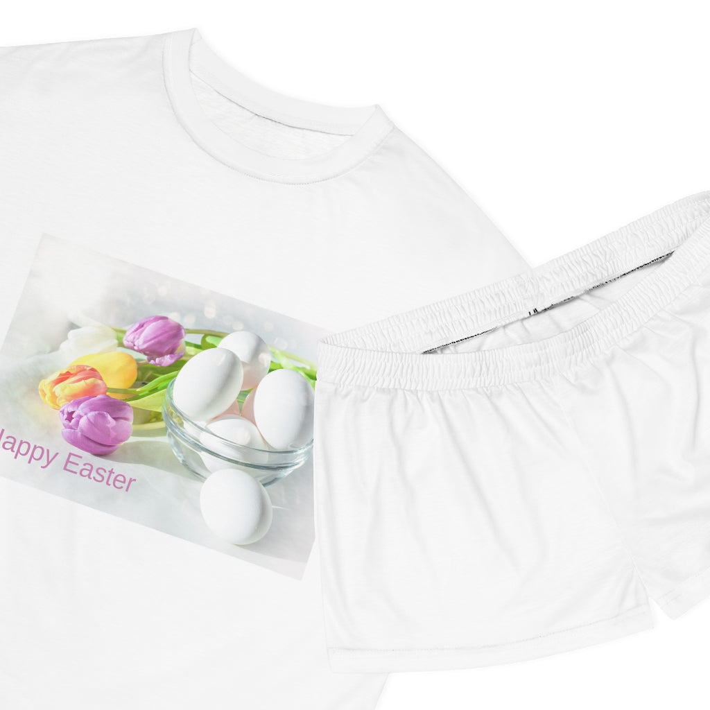 Happy Easter Women's Short Pajama Set (AOP)