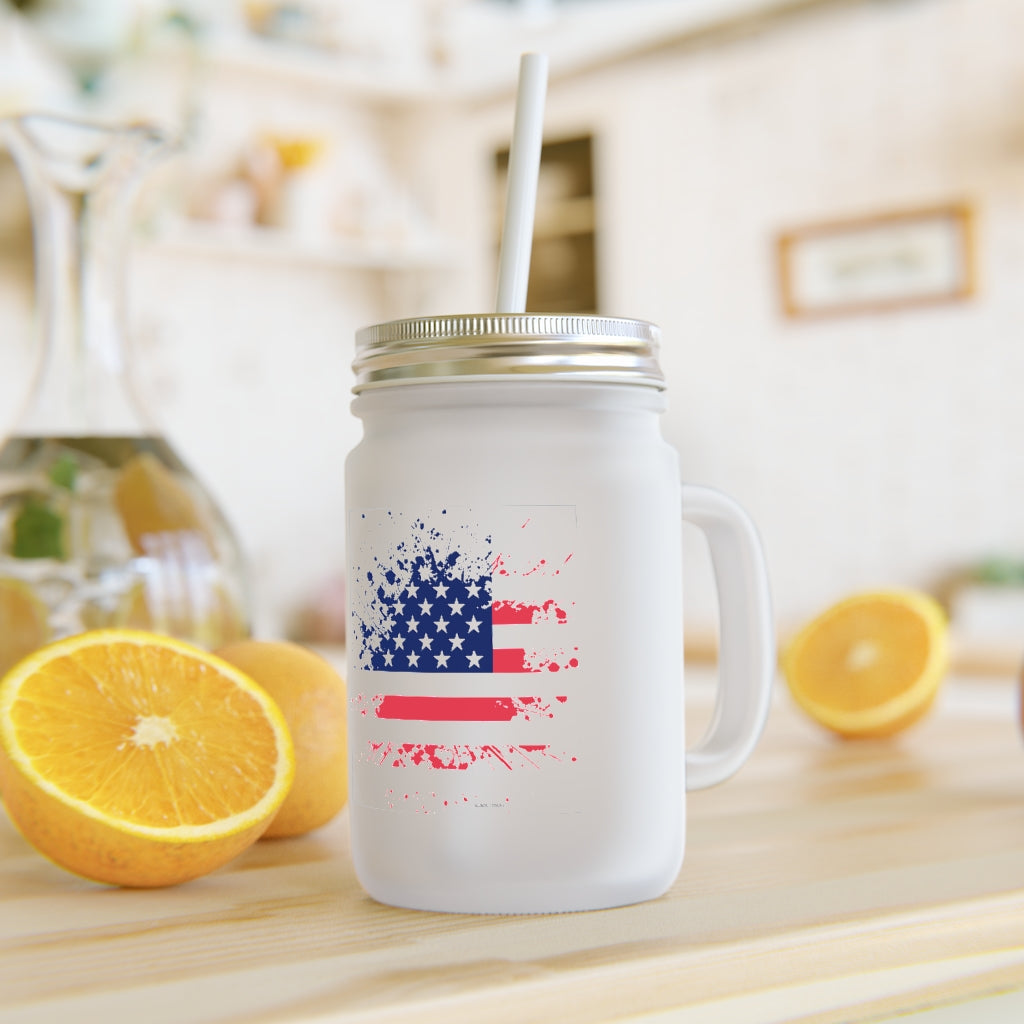 Old Glory Mason Jar