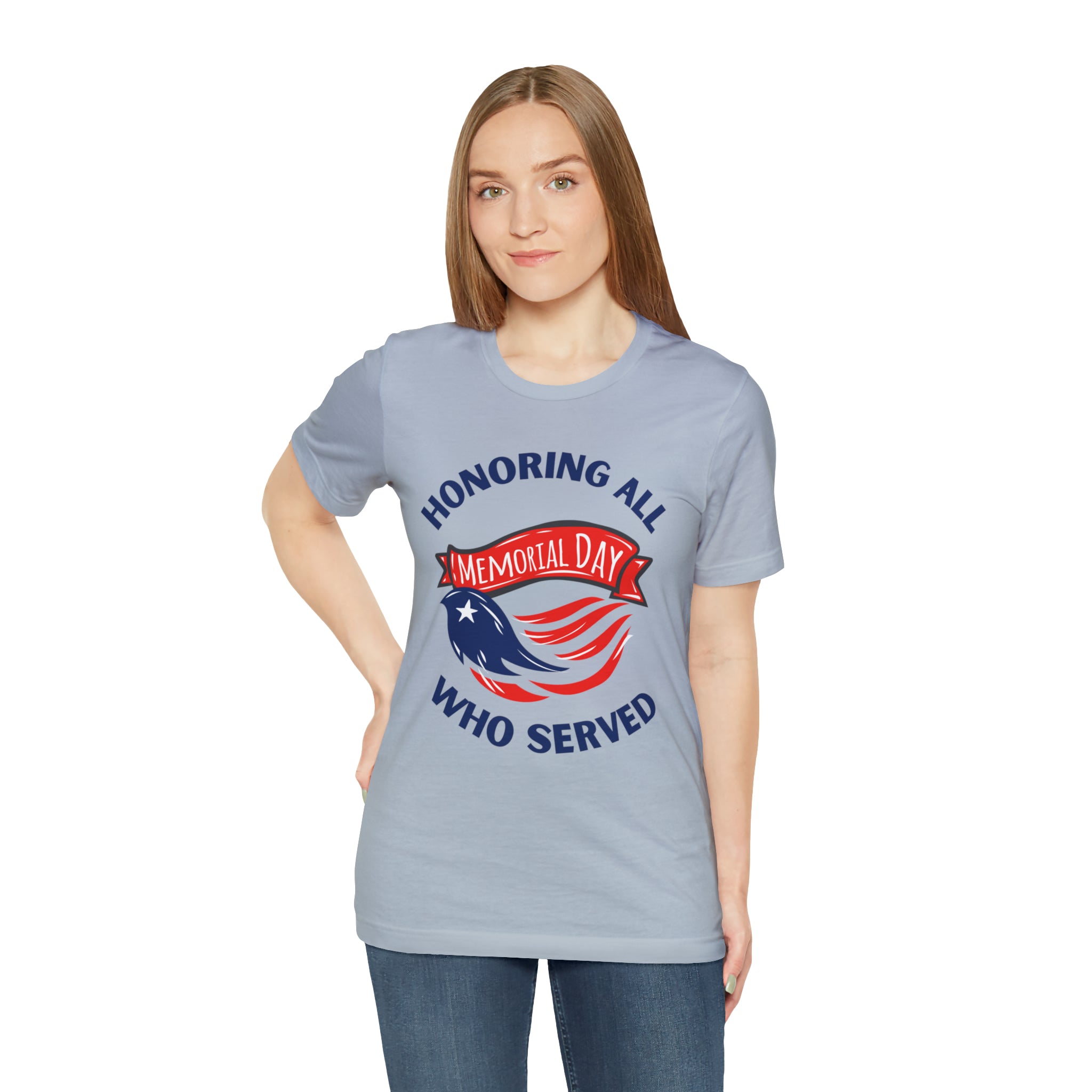 Memorial Day Honoring All Who Served Unisex Jersey Short Sleeve Tee