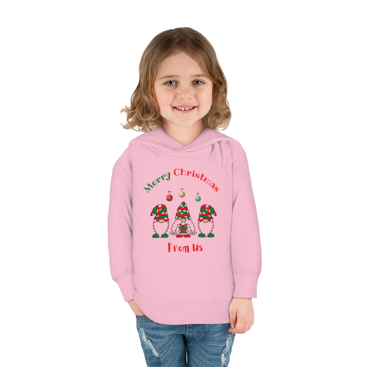 Gnome Merry Christmas Toddler Pullover Fleece Hoodie