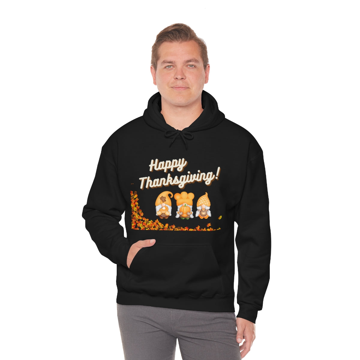 Happy Thanksgiving Gnome Unisex Heavy Blend™ Hooded Sweatshirt