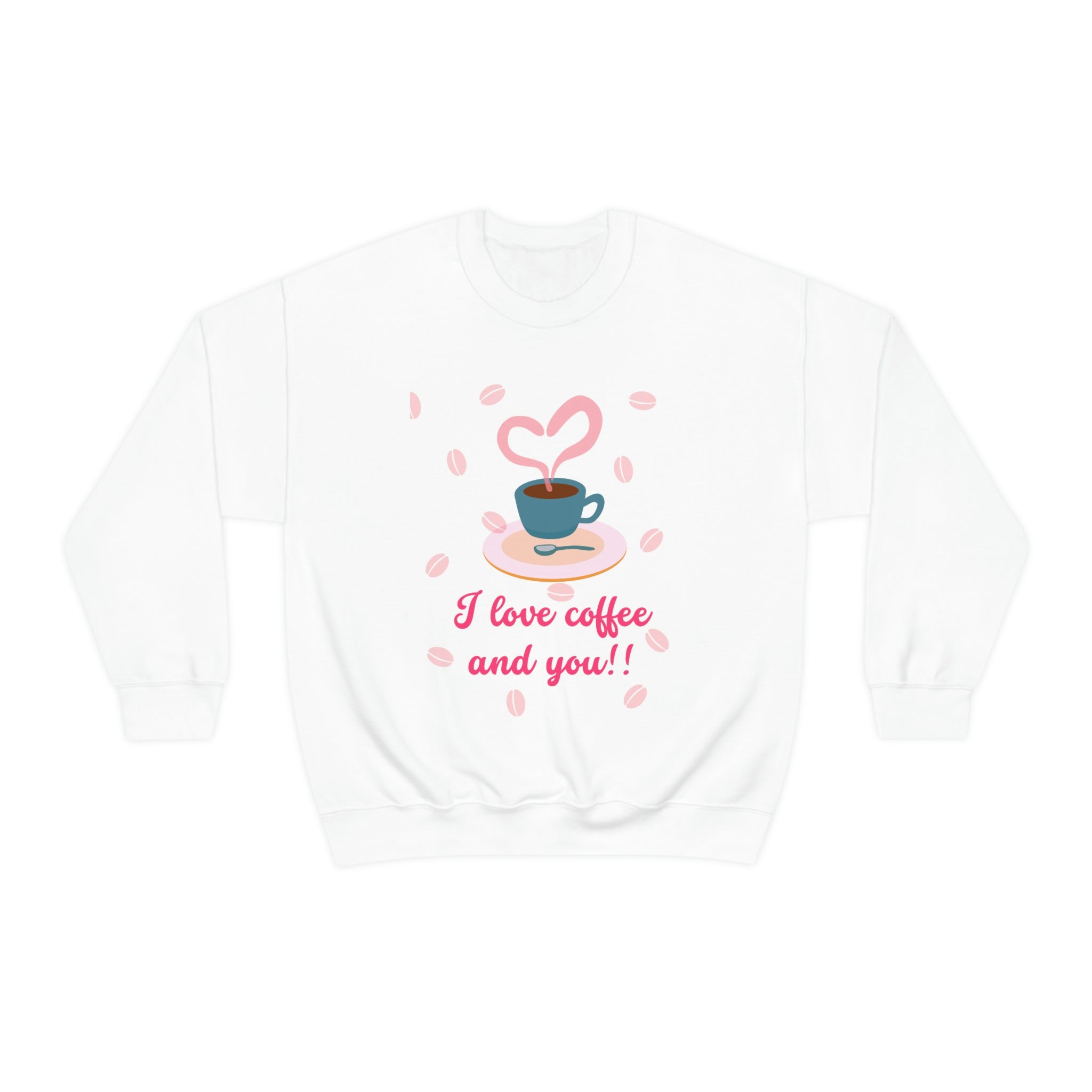 I Love Coffee & You!! Unisex Heavy Blend™ Crewneck Sweatshirt