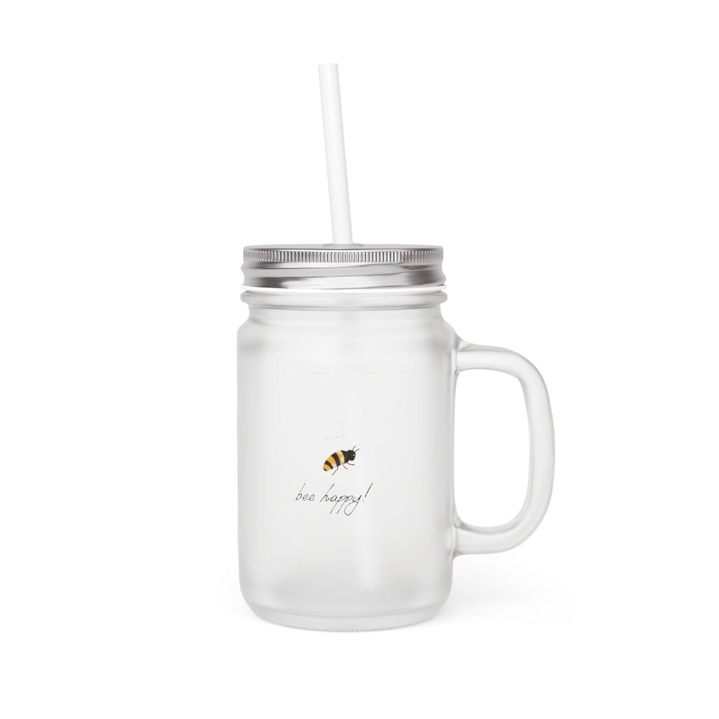 Bee Happy Mason Jar