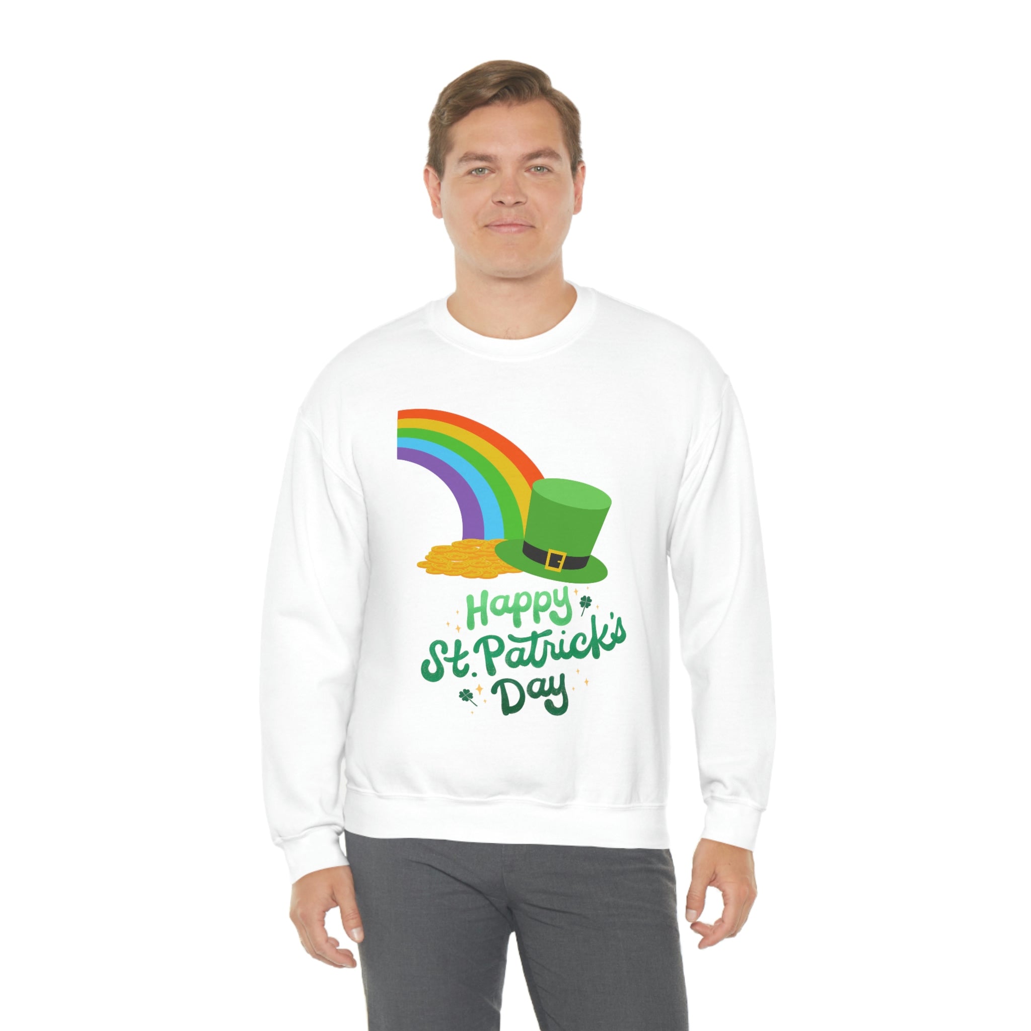 Happy Saint Patrick Day Unisex Heavy Blend™ Crewneck Sweatshirt